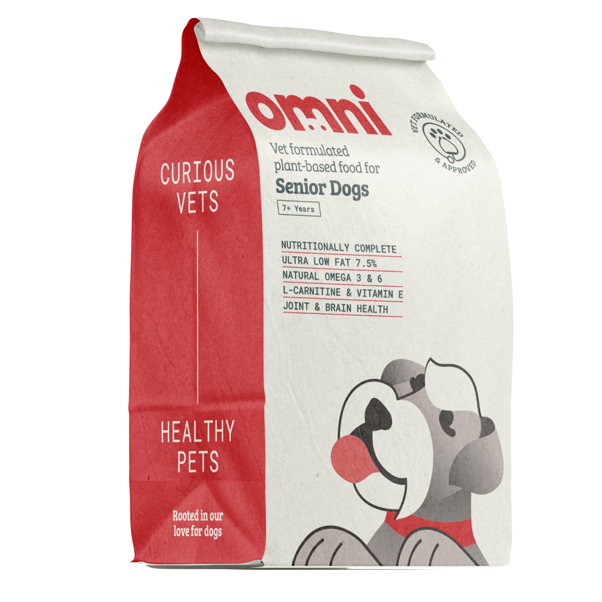 Omni Nährstoffreiches Hundefutter Trocken für ältere Hunde - Unterstȕtz die Leber, Nieren und Herzgesundheit, Omega-reich für die Gelenke, Tierarzt Formuliertes Trockenfutter für Hunde, 6 Kg