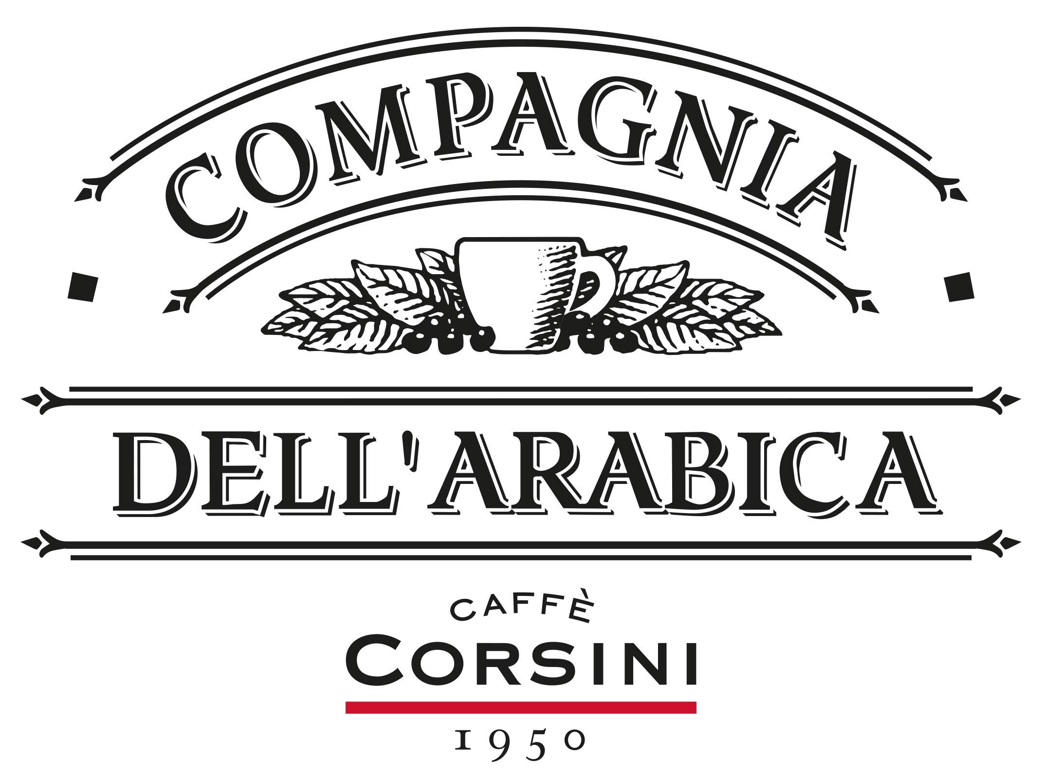 Caffè Corsini - Kawa Ziarnista 3x250g Compagnia Dell'Arabica Mix Brazylia/Kolumbia/Indie, Single Origin, Łącznie 750 g