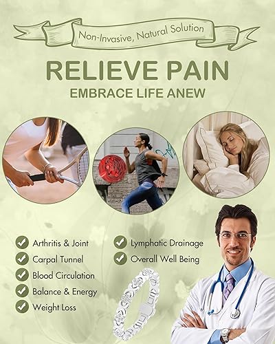 Miniatura 20 de Feraco Pulseras de cobre puro para mujer, pulsera magnética ultra fuerte 5X con 5000 imanes de neodimio Gauss y cierre de mariposa mejorado, regalo