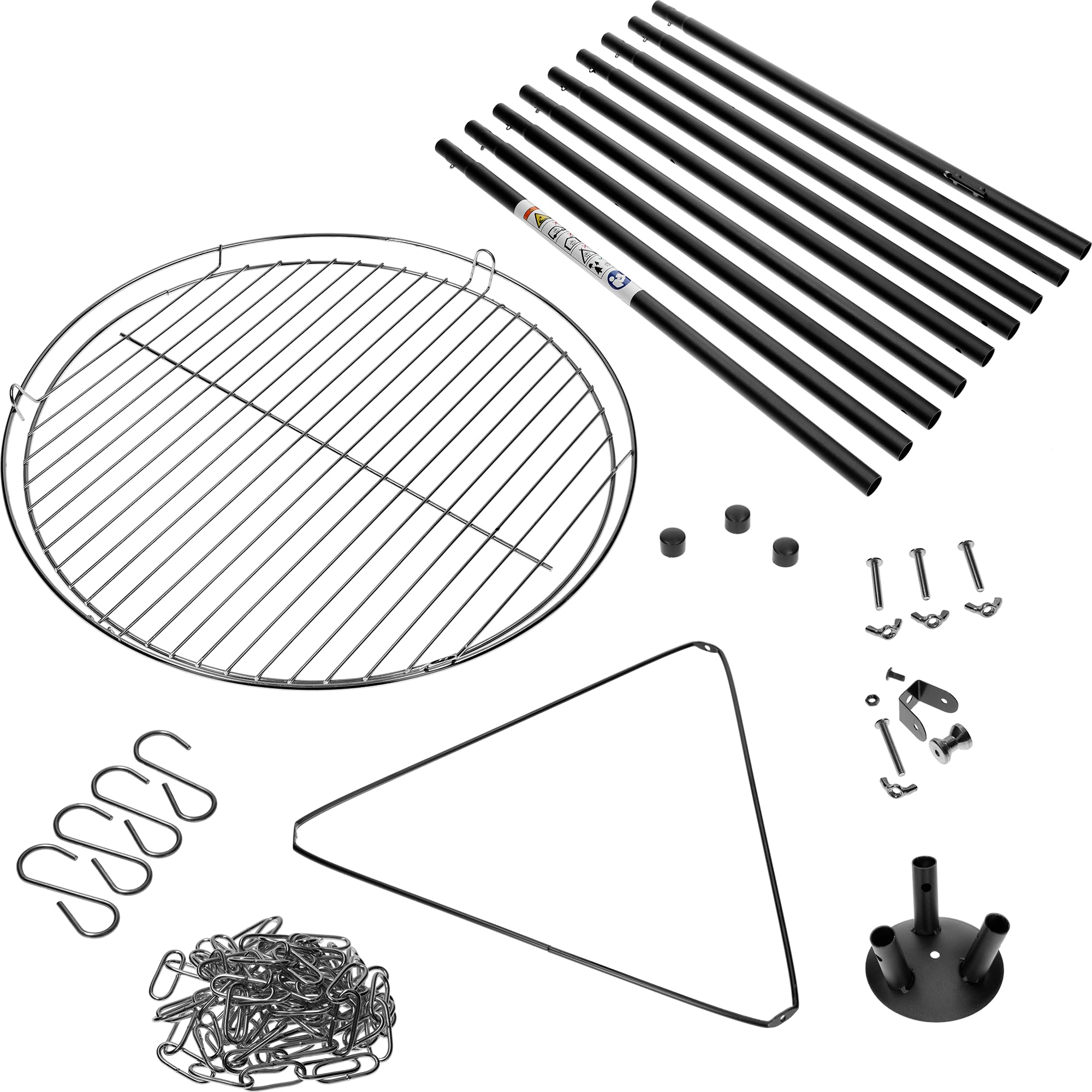 BROWIN® Dreibein-Grillgestell mit Grillrost 330551 | 150 cm Höhe | 50 cm Durchmesser | Schwarz