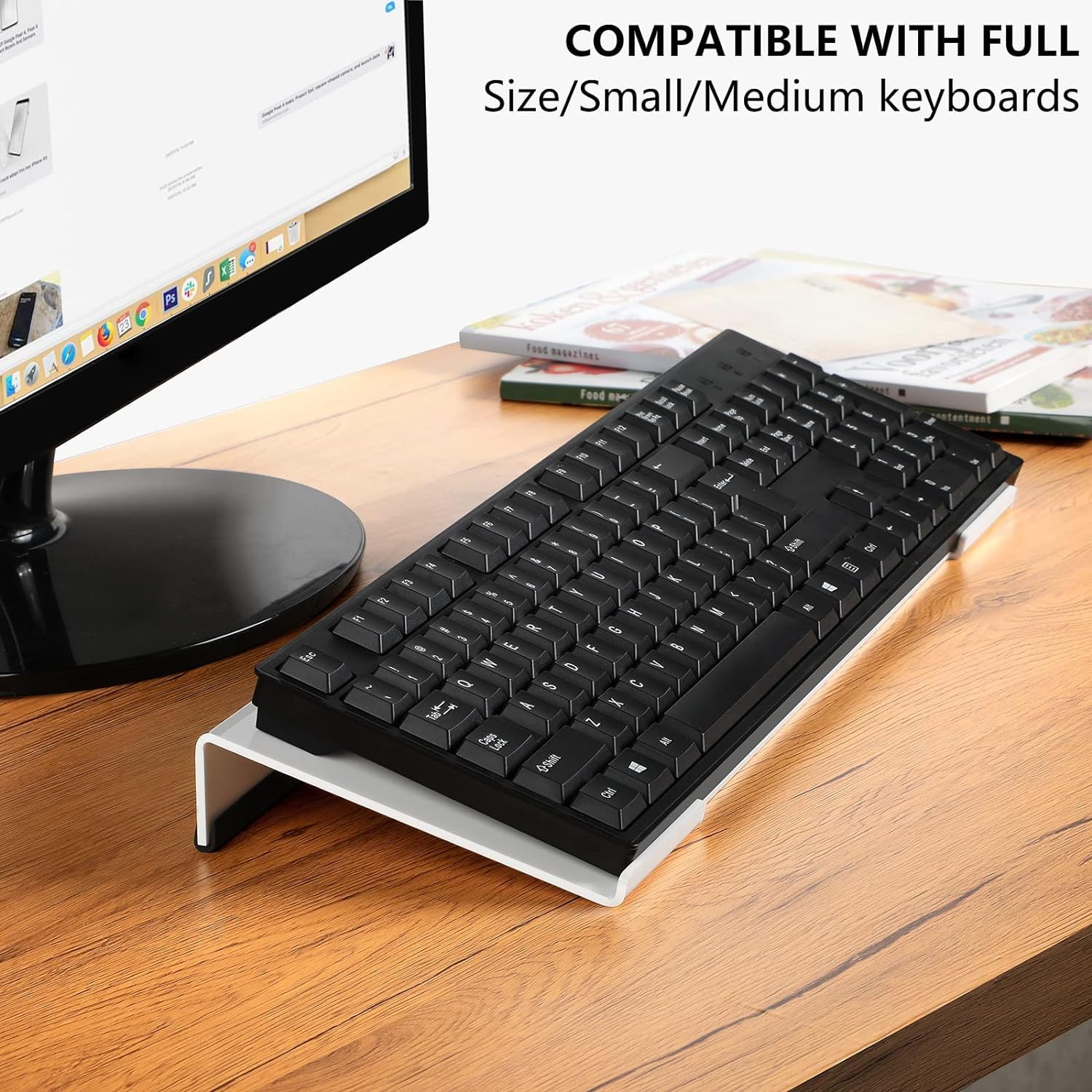 Acrylic Computer Keyboard Stand For Desk, Keyboard Riser
