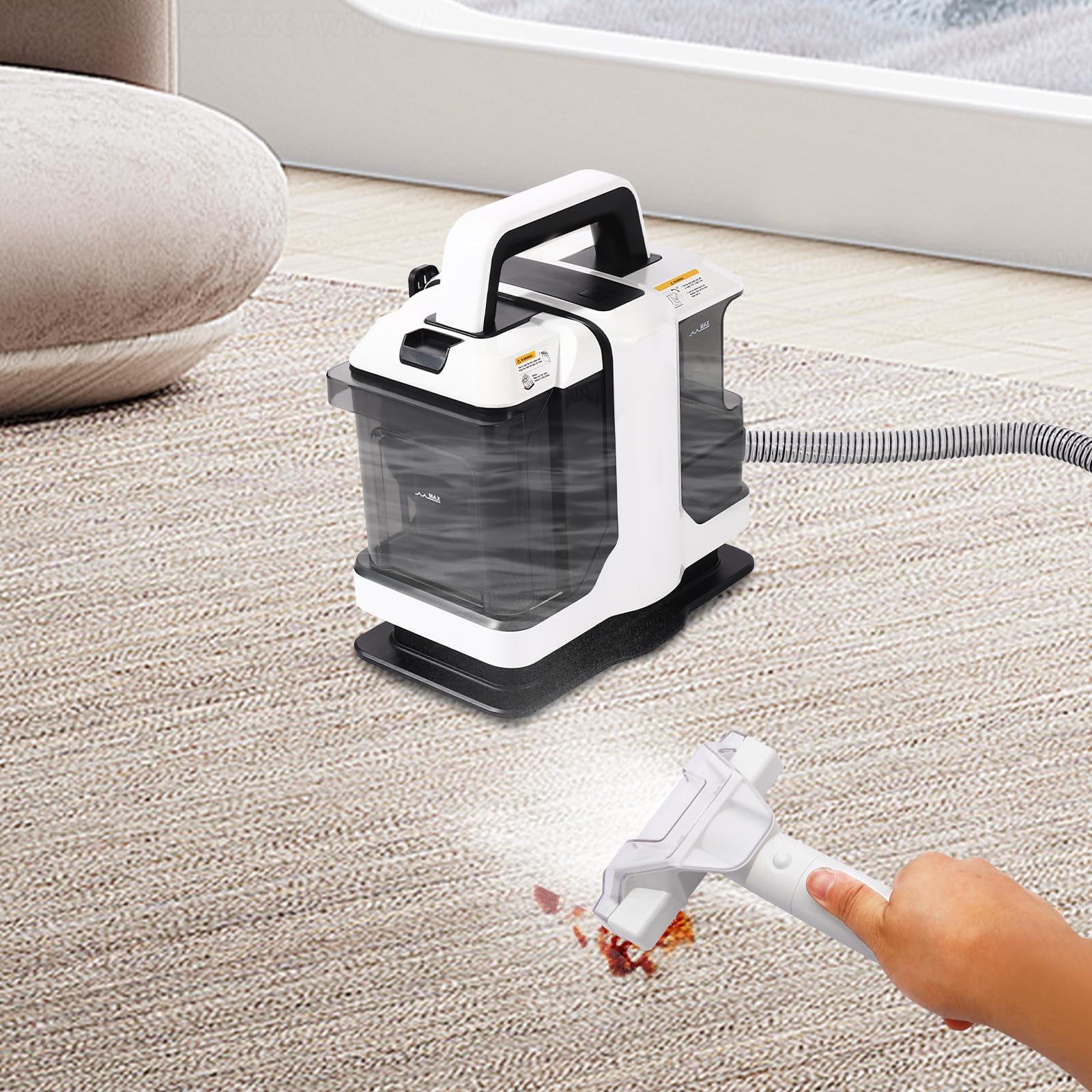 Máquina de limpieza, alfombra portátil sofá limpiador profundo | Limpiador de alfombras manual de 450 W, se puede utilizar en hogares, hoteles, clubes, restaurantes