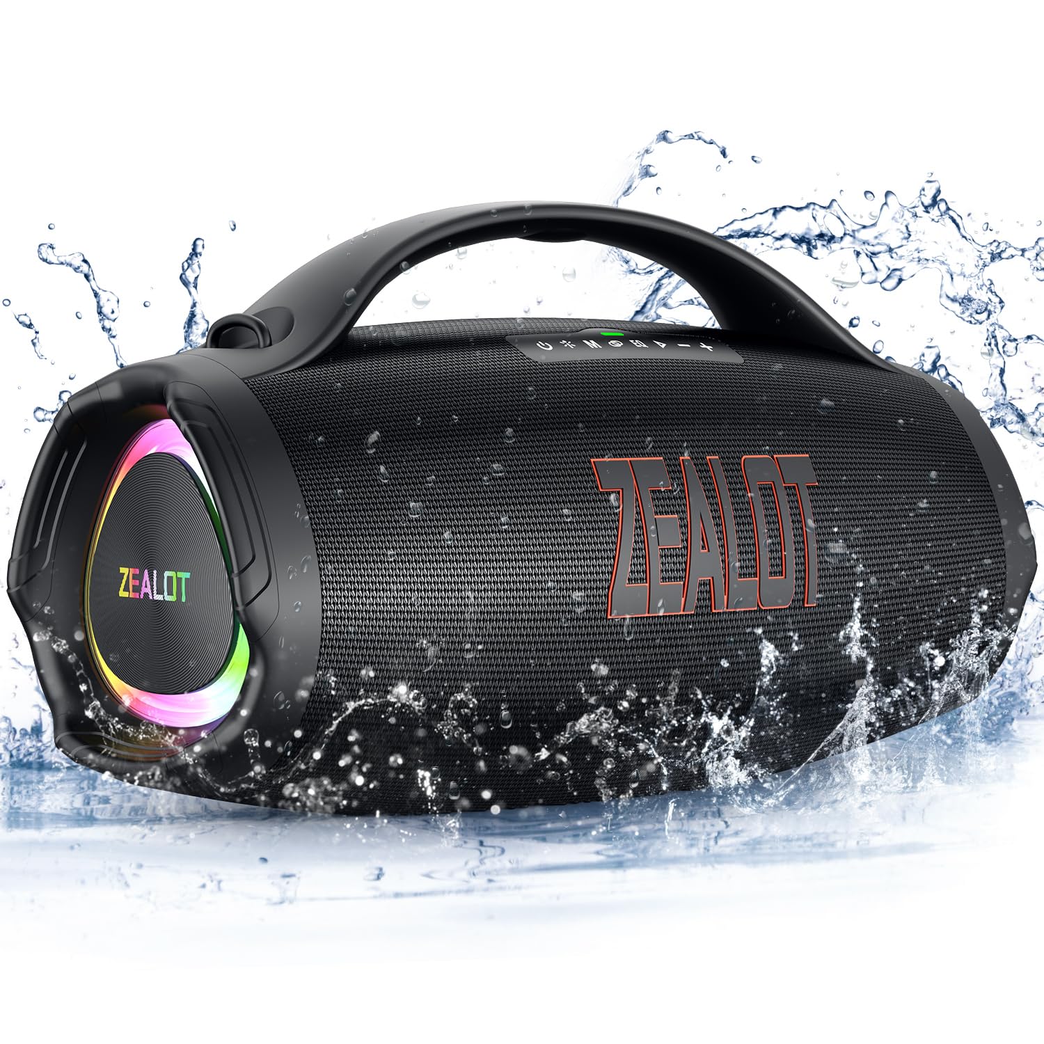 ZEALOT Cassa Bluetooth Portatile,200W Peak/160W RMS Wireless,Altoparlante Bluetooth con Bassi,36000 mAH,EQ/IPX6 Impermeabile/Ricarica Rapida,per Feste,All'aperto,Campeggio