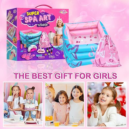 Miniatura 7 de Kids Spa Kit for Girls, Foot Spa Day Kit for Girls, Girl Stuff for Manicures Pedicure, Nail Art Salon Kit Christmas Birthday Gift for 6 7 8 9 10-12