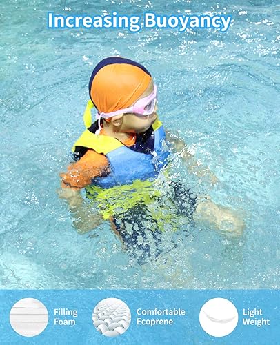 Miniatura 3 de Gogokids Toddler Swim Vest, Kids Floaties for Boys Girls 20-30-40-50-60-70 pounds, Float Jacket with Adjustable Safety Strap, Pool Floation Swimwear