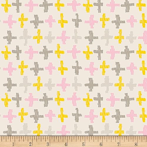 Art Gallery Fabrics Galería de arte Wonderful Things Joy Crossroads - Tela pastel, color beige