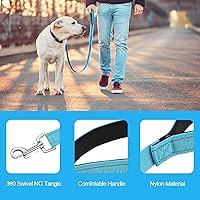 Vista 3 de 6 Pieces Dog Leash Bulk for Medium and Large Dog, Heavy Duty Nylon Pack Dogs Leashes Padded Handle Double Sided Reflective Puppy Collar for Walking