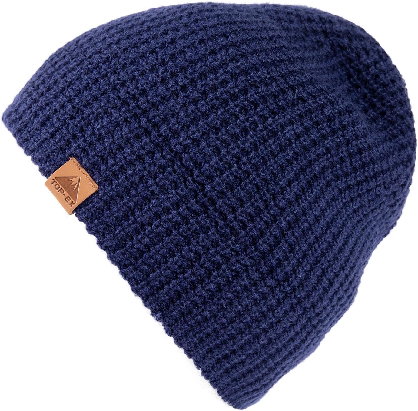 PolarWool™ L/XL/XXL Merino Wool Waffle Fisherman Beanie Watch Cap Dual-Layer 2 Styles Warm Winter Knit Hat for Men Women - Image 2