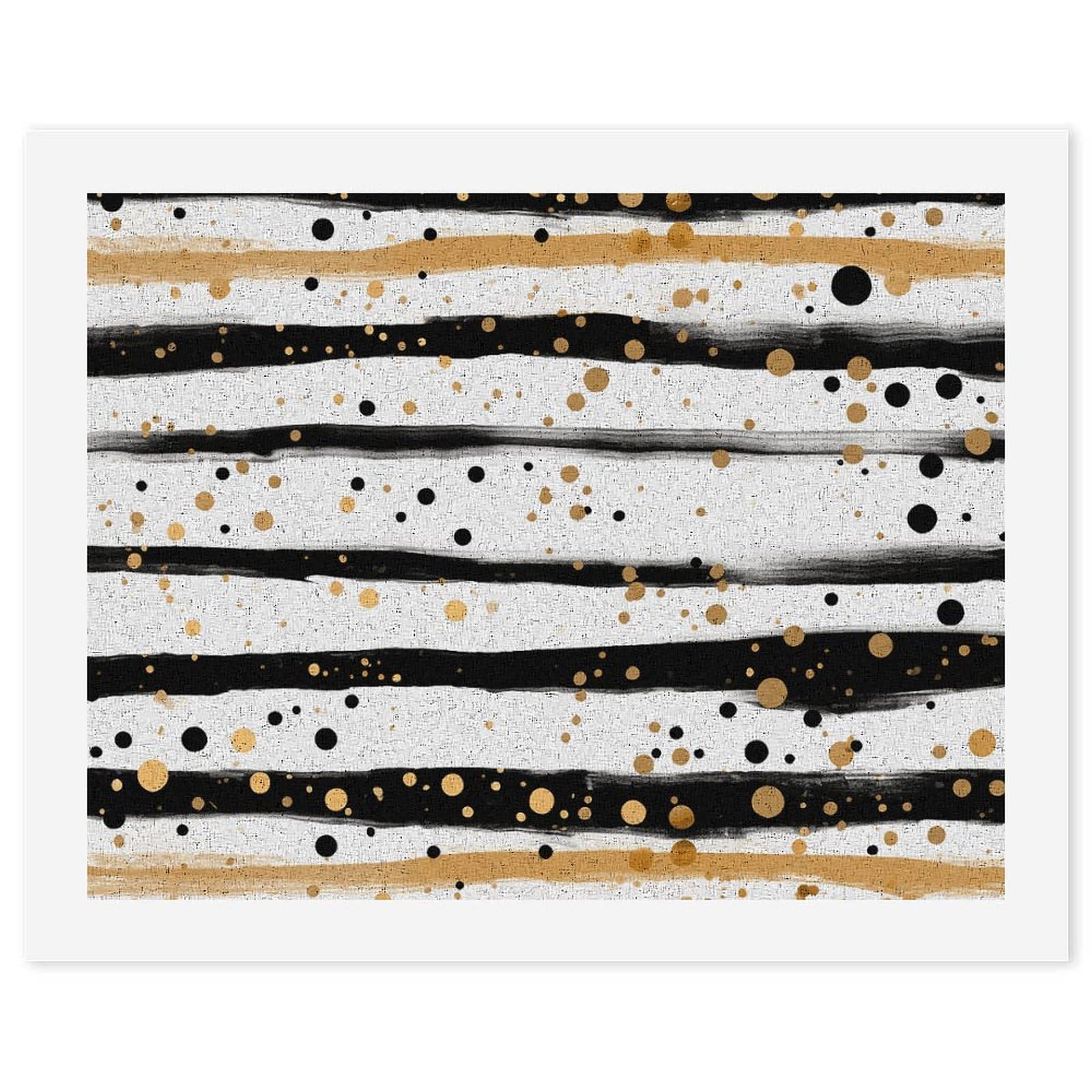 RTBKLYQ Kit per dipingere con i numeri, per adulti e principianti, inchiostro e strisce dorate, 1 tela per pittura a olio digitale fai da te, decorazione per la casa