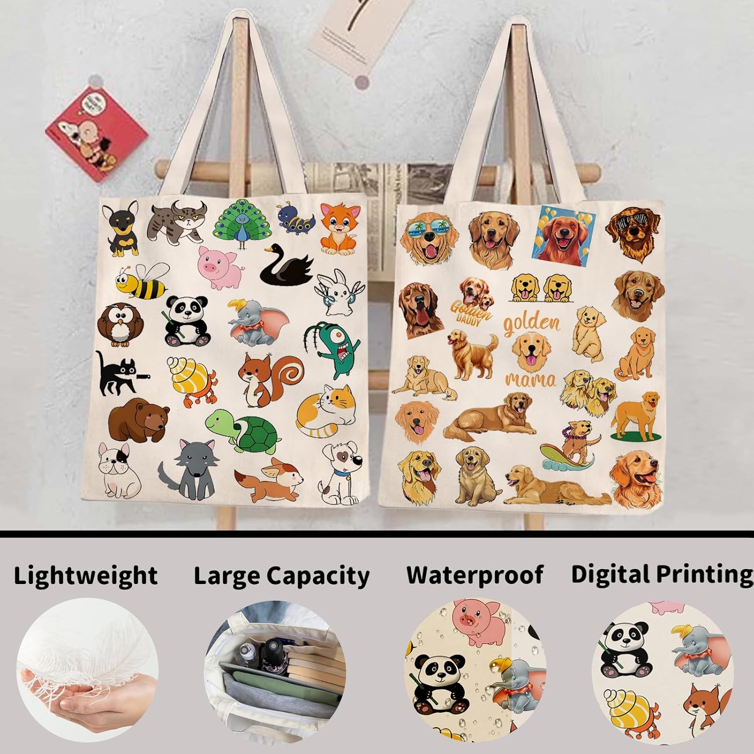 DOOX Canvas Tote Bag for Women, Reusable - Gift/Shopping/Beach/Grocery Canvas Bag - Birthday & Christmas Gifts for Women ﻿ - Image 5