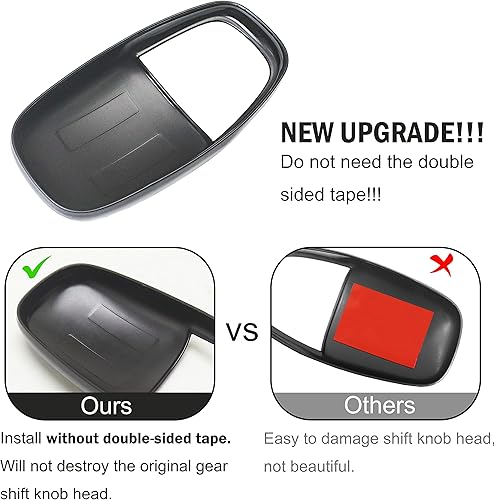 Miniatura 2 de SENSHINE Cubierta de la palanca de cambios para Dodge Charger Challenger Accesorios 2015-2023 2024 Durango 2016-2024 ABS Interior de carcasa