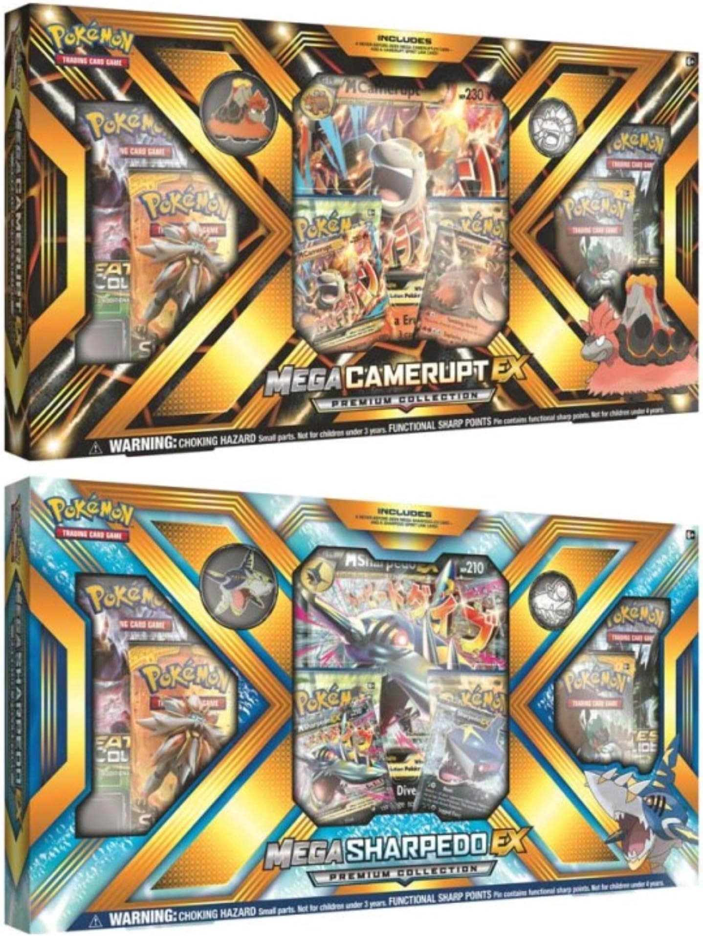 Pokemon TCG Mega Camerupt-EX/Mega Sharpedo-EX Premium Collection