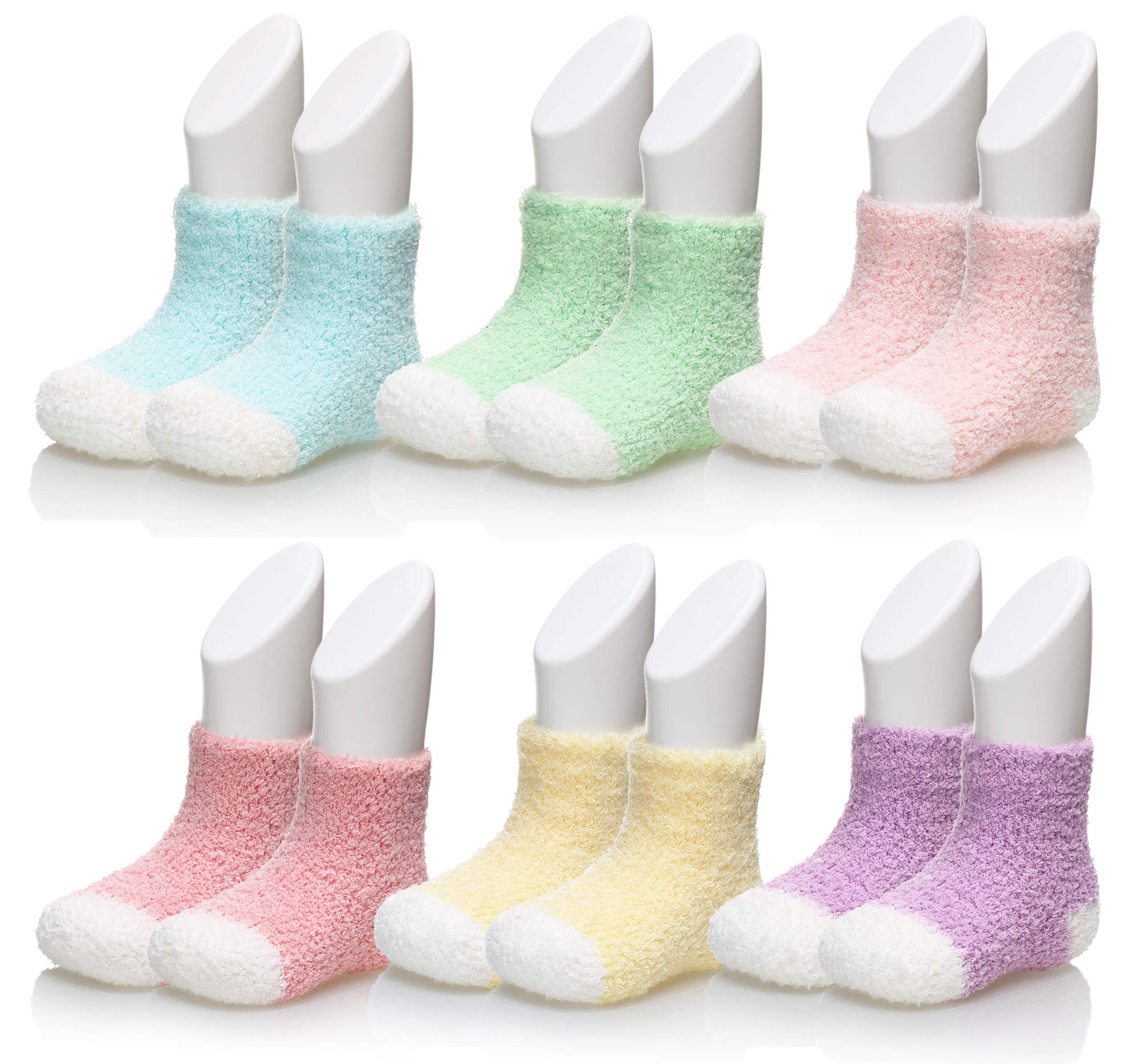 Kids Wool Winter socks Thick Warm Cute Animal Super Soft Thermal Children Boys Girls Crew Socks (6 Pairs Color, 1-3T)