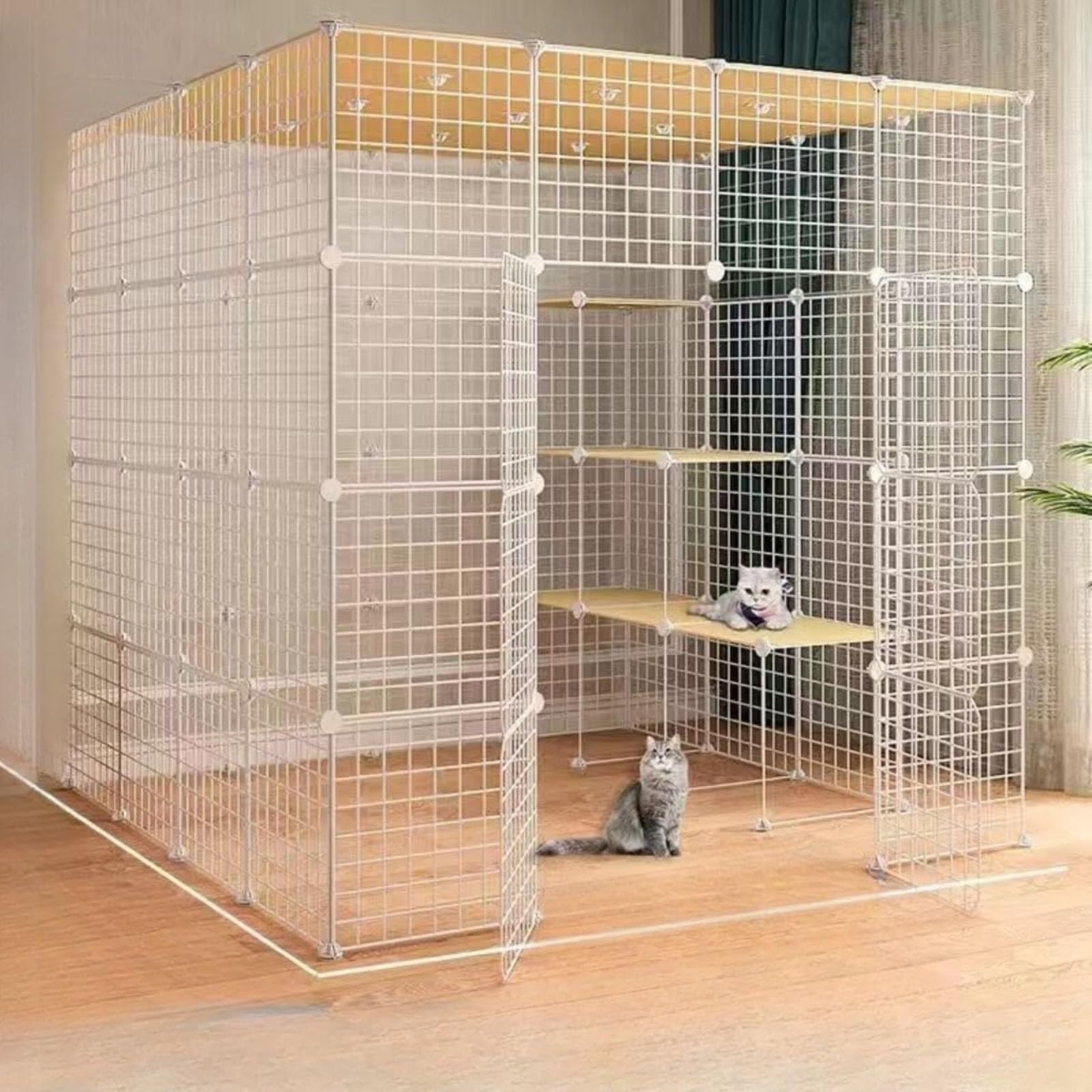 Amazon.co.jp: 猫 ケージ ゲージ 猫 大型猫用ケージ 折り畳み式 猫用