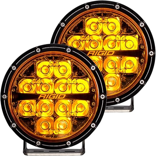 Miniatura 2 de RIGID INDUSTRIES 36210-360-Series 6 Inch Spot Optic con lente ámbar PRO e iluminación trasera  Par