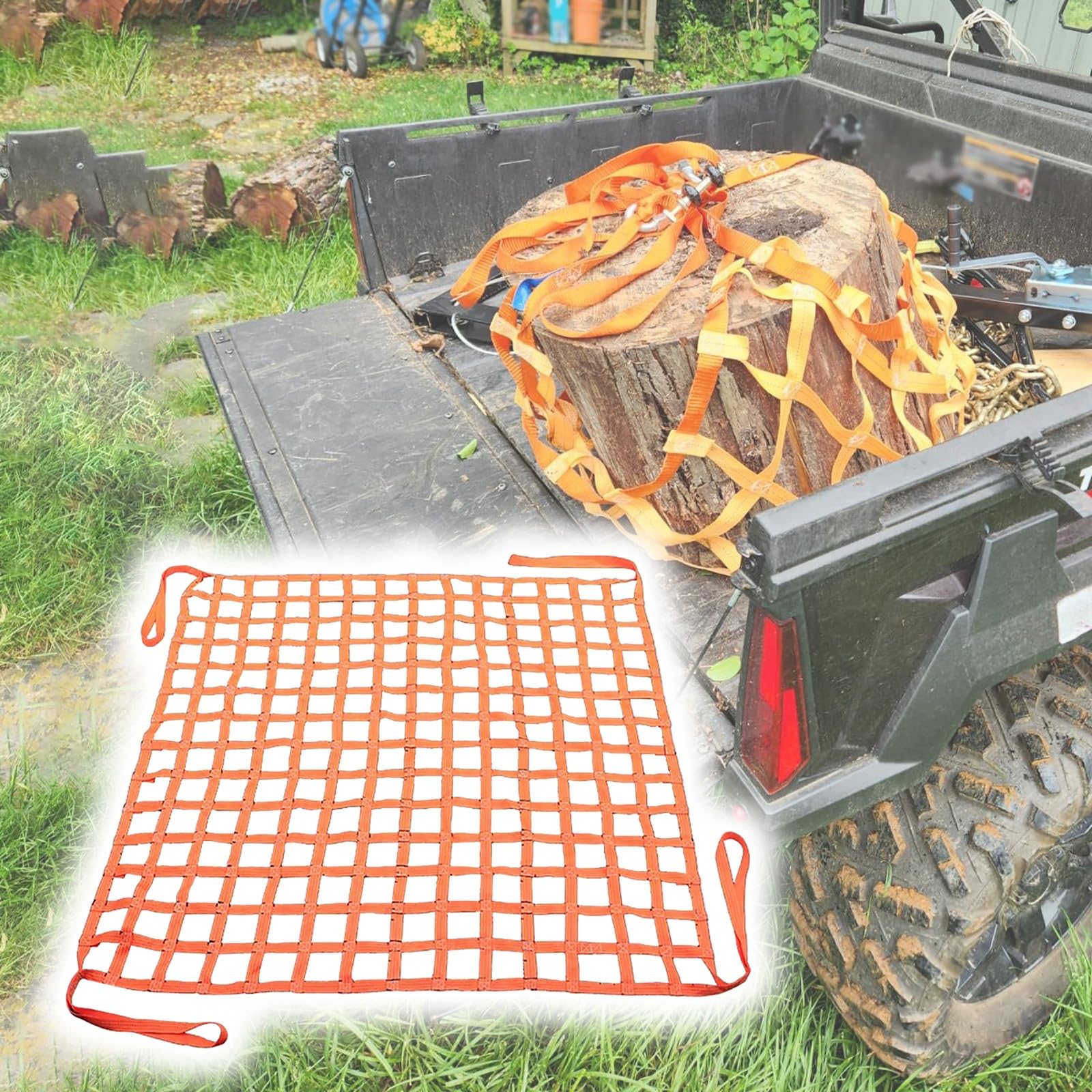 WQPMNYG Hoisting Lifting Nets,Heavy Duty Cargo Lifting Pad Net, Tear-Resistant Polyester Sling, 3x3m Hoisting Net for Loading & Unloading, 15cm Square Mesh, 2 Ton Load Capacity