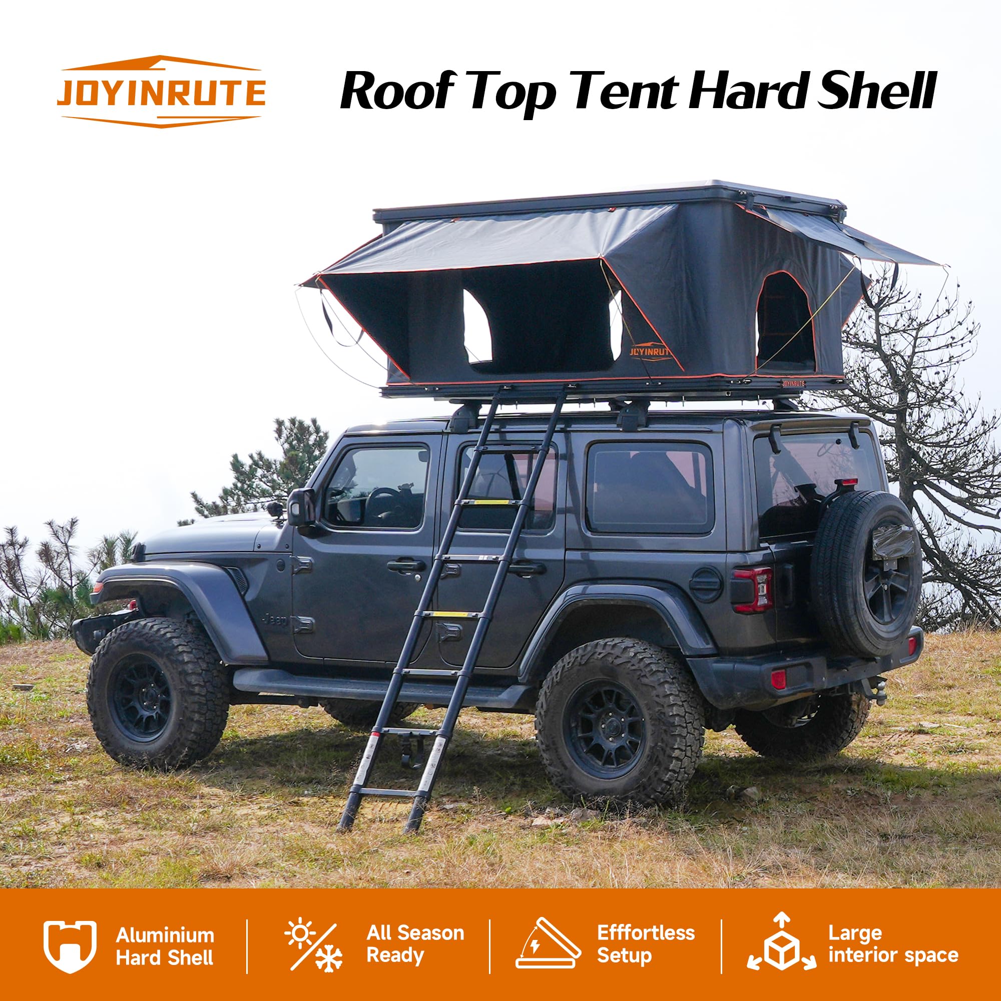 Rooftop Tent Hard Shell with Winter - Product View