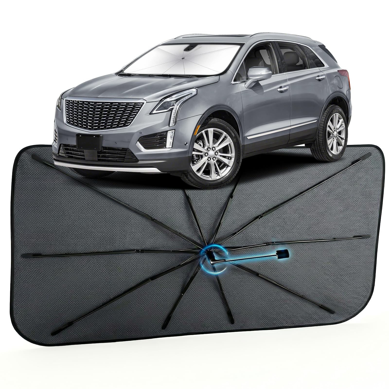 Car Windshield Sun Shade Umbrella for Cadillac XT5 2017-2026, 1:1 Exact Fit