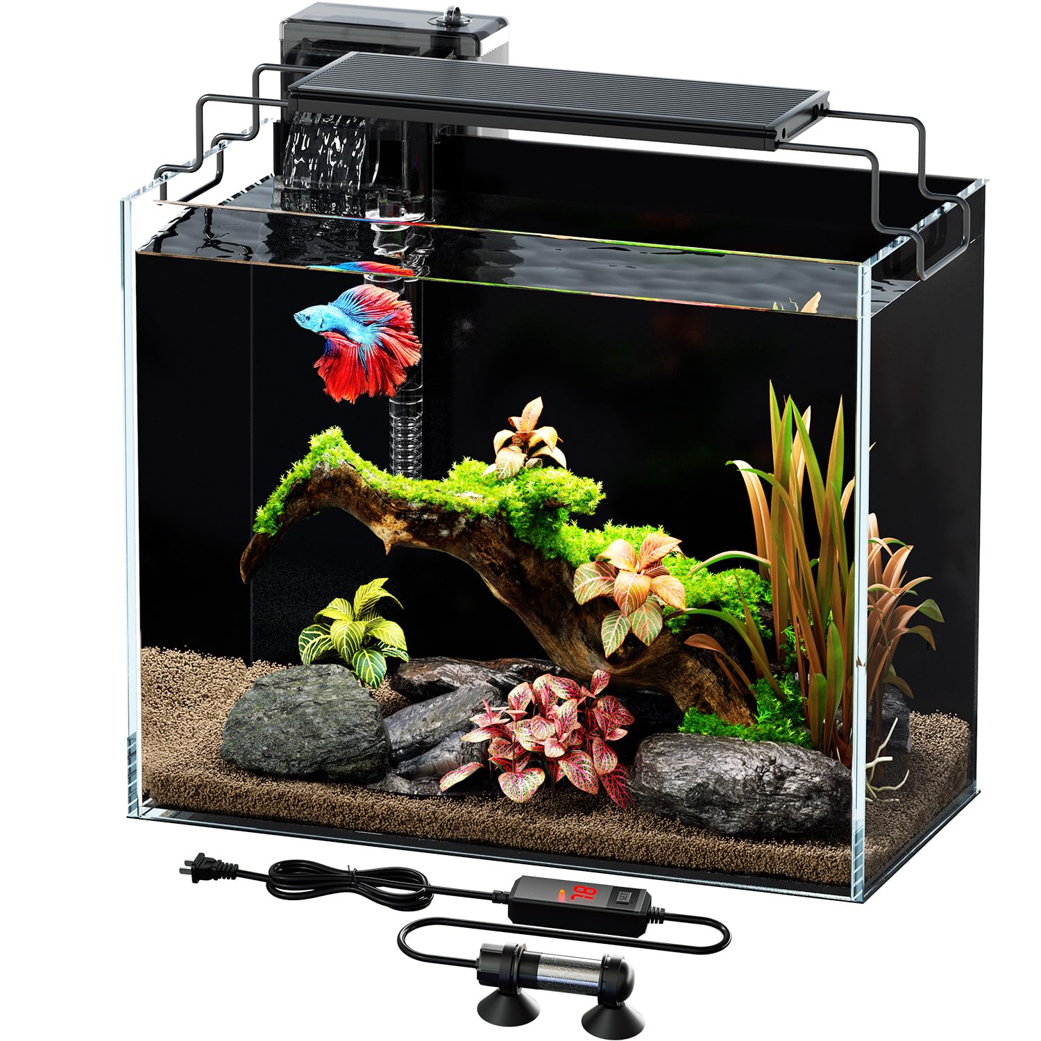 Aquarium Essentials: 5 Gallon Betta Tank Kit with Heater & Filter