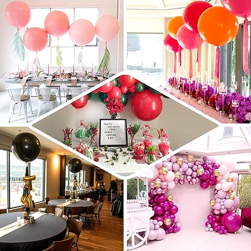 Miniatura 5 de Efavormart - Paquete de 2 globos reutilizables de 18 pulgadas, globos de vinilo de esfera redonda, globos con protección UV