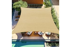 Shade&Beyond - Vela de Sombra Rectangulares, 12' x 16', Color Arena, para Exteriores