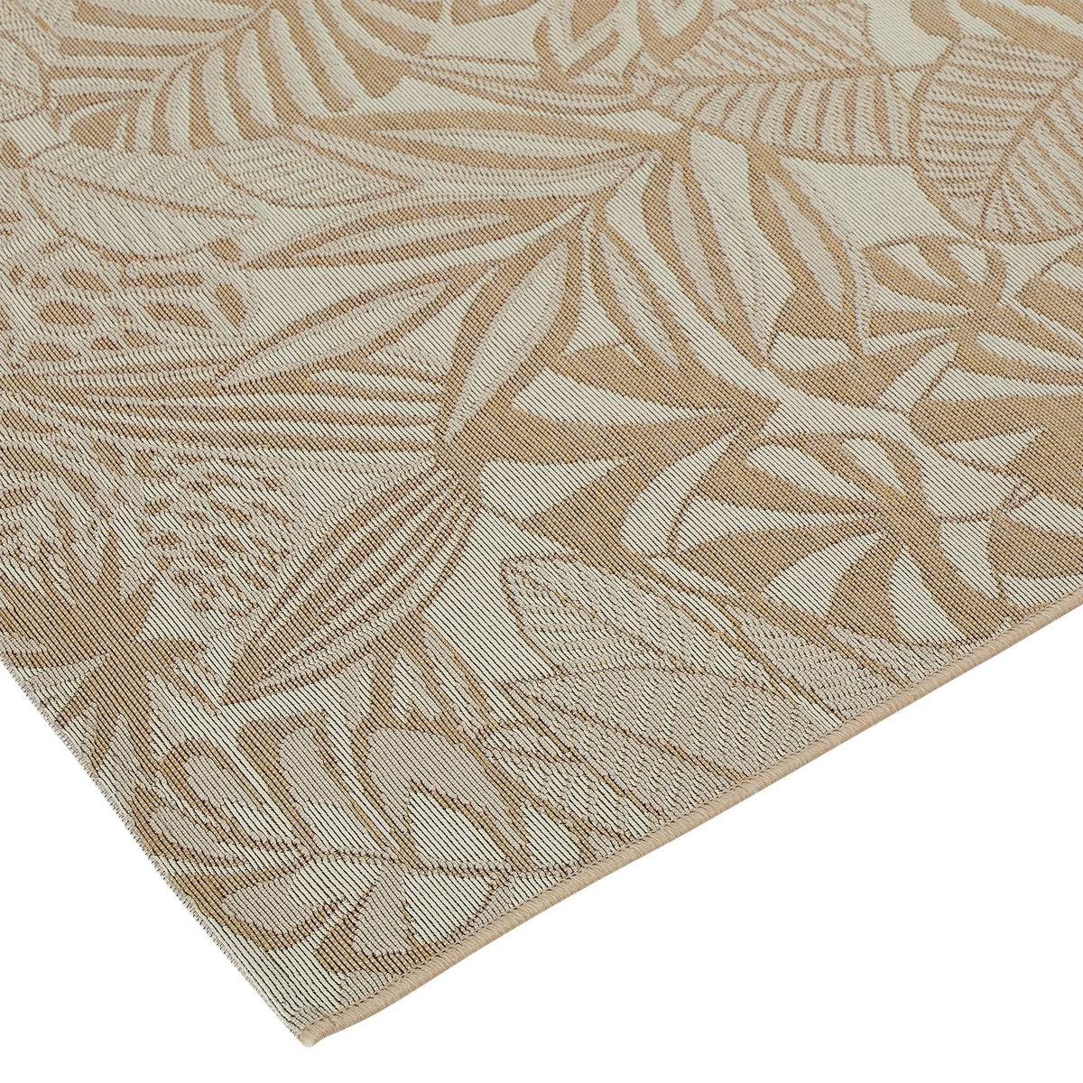 Atmosphera - Tapis Intérieur Et Extérieur Kepa 150 x 100 cm, Motif Végétal, Déperlant - pour Salon, Terrasse, Balcon