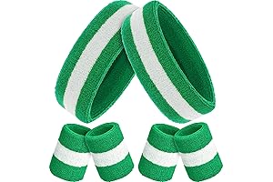 Green Sweatbands Set for Kids(6 Pack)