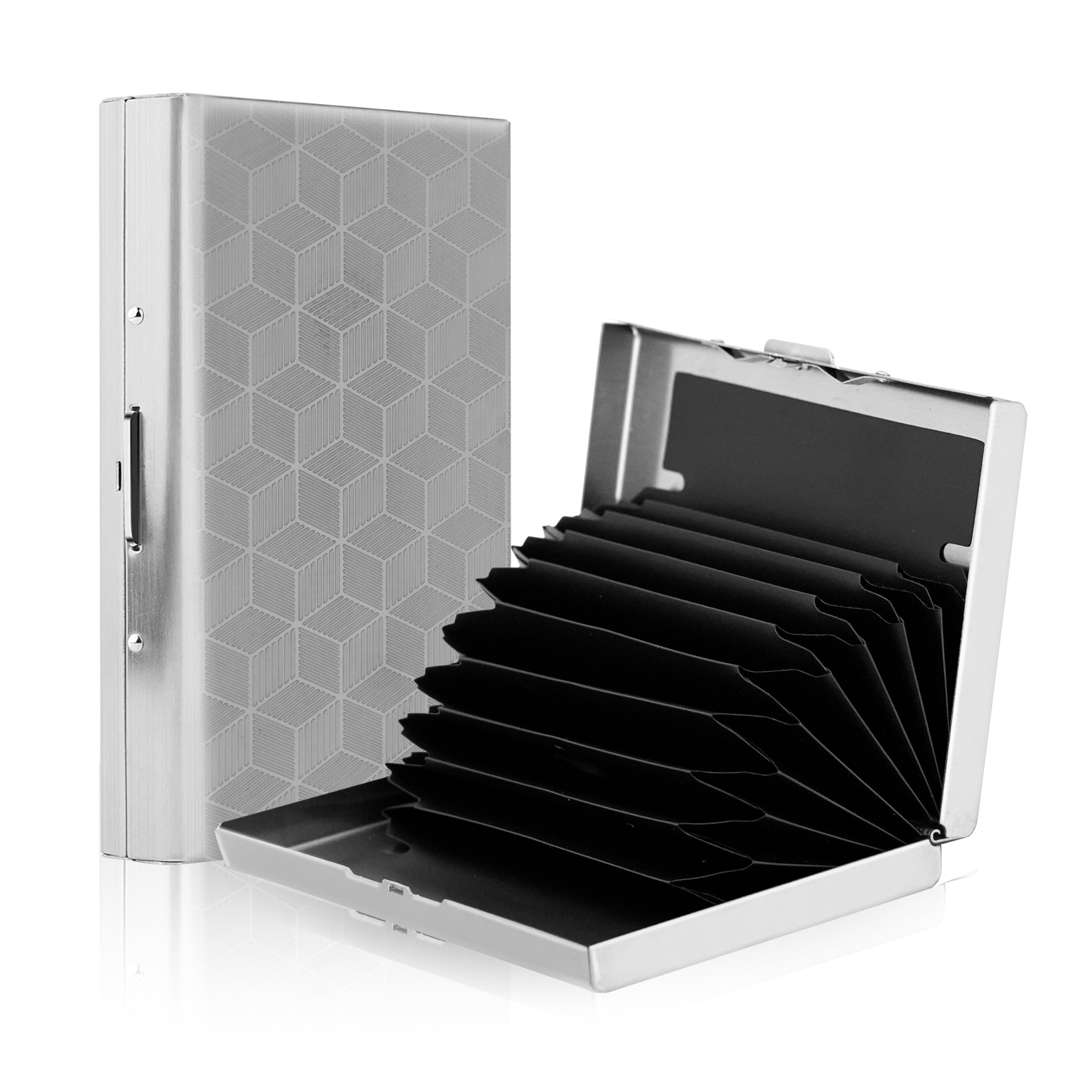 Storite 8 Slots RFID Protected Metal Credit/Debit/ATM Card Holder Case Wallet For Men & Women (Silver-9.5 x 6.5 x 1.5 cm) (B0D7MMMPTQ) Amazon Price History, Amazon Price Tracker