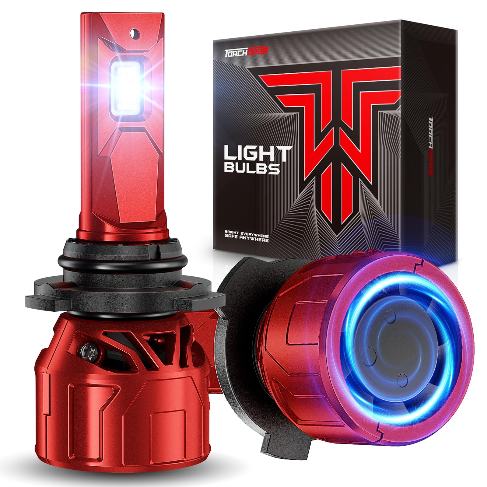 Torchbeam 9006/HB4 LED Bulbs, 2026 Release 75000LM, 6500K White Light Source, Powersports Bulb, 2 Pack