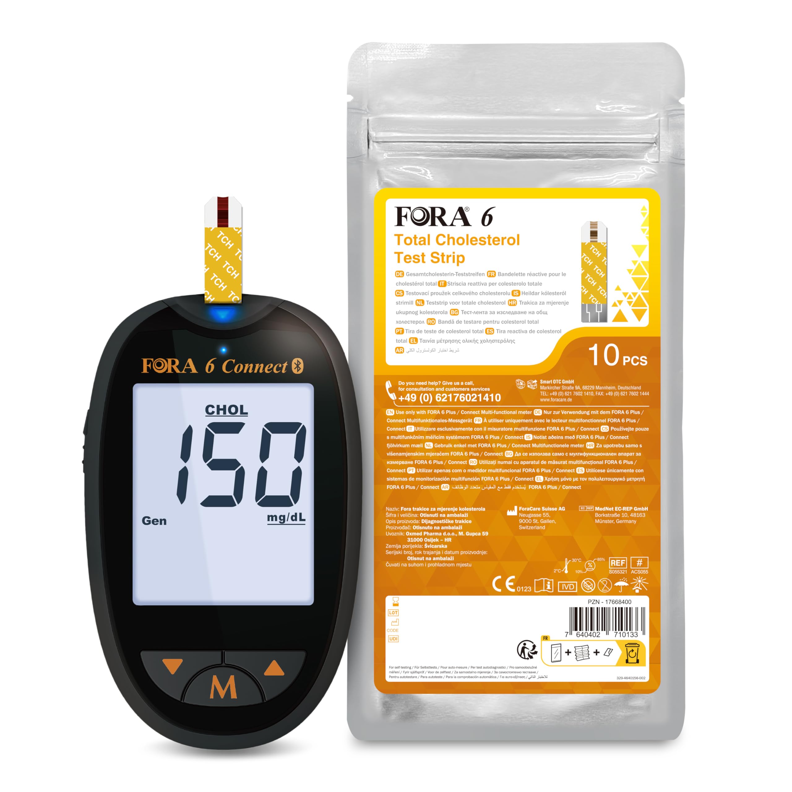 FORA6 Connect + Strisce Reattive Colesterolo Totale