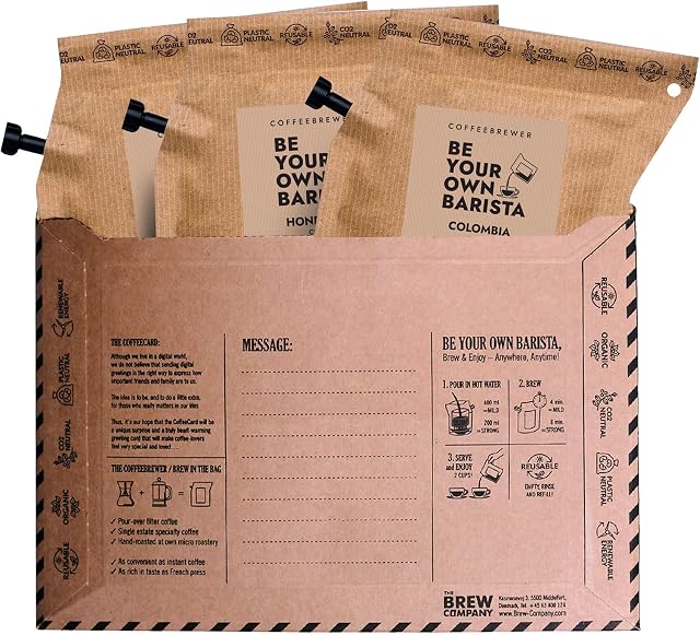 Travel Coffee for The Coffee Lover, Brew 6 Cups of Hand Roasted Specialty Coffee on The go and as Travel Back-Pack. Enjoy Fresh Rich Specialty Coffee Anywhere, Anytime