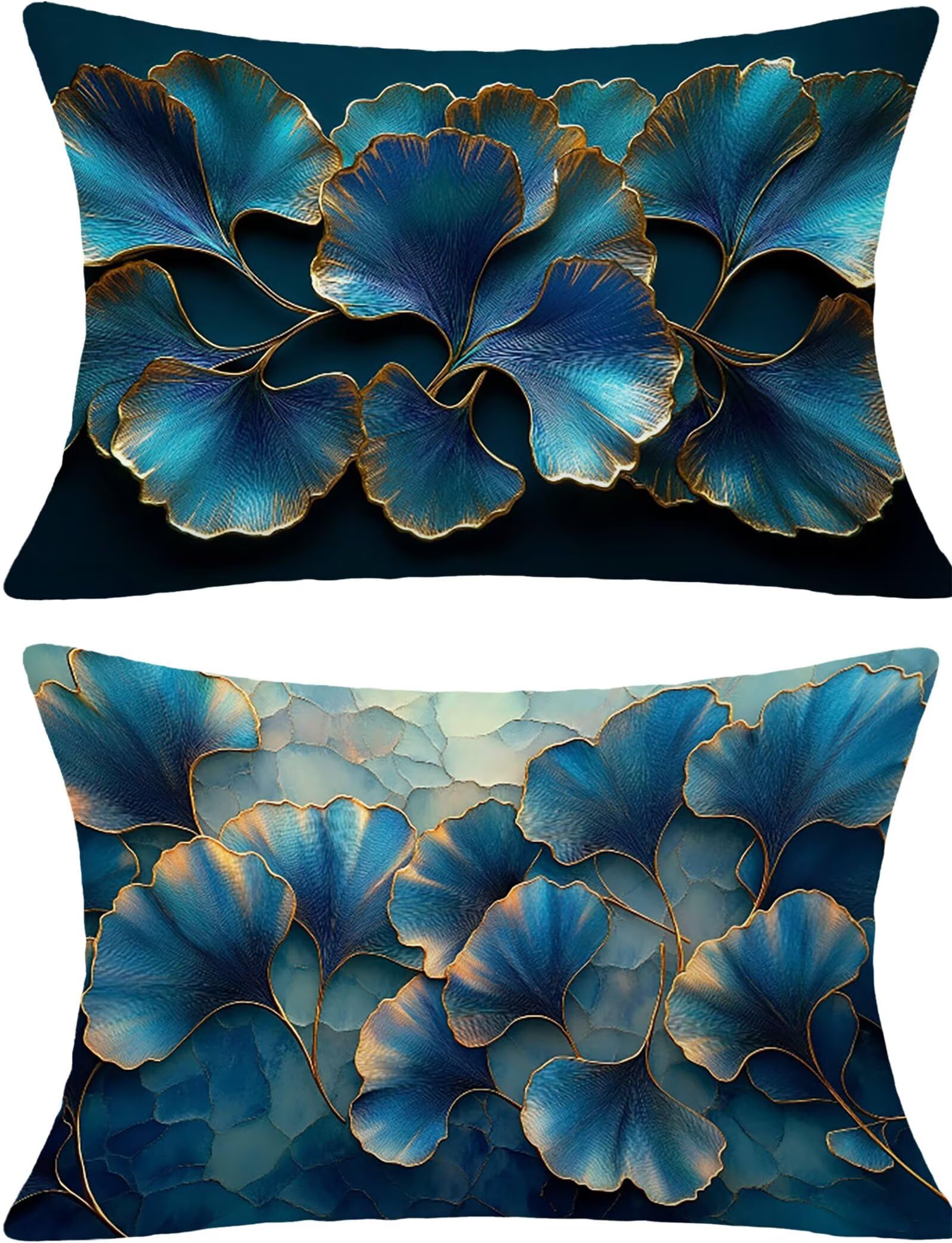 Taie d'oreiller 40x60 lot de 2 bleu pour sublimer la décoration de votre salon cocooning