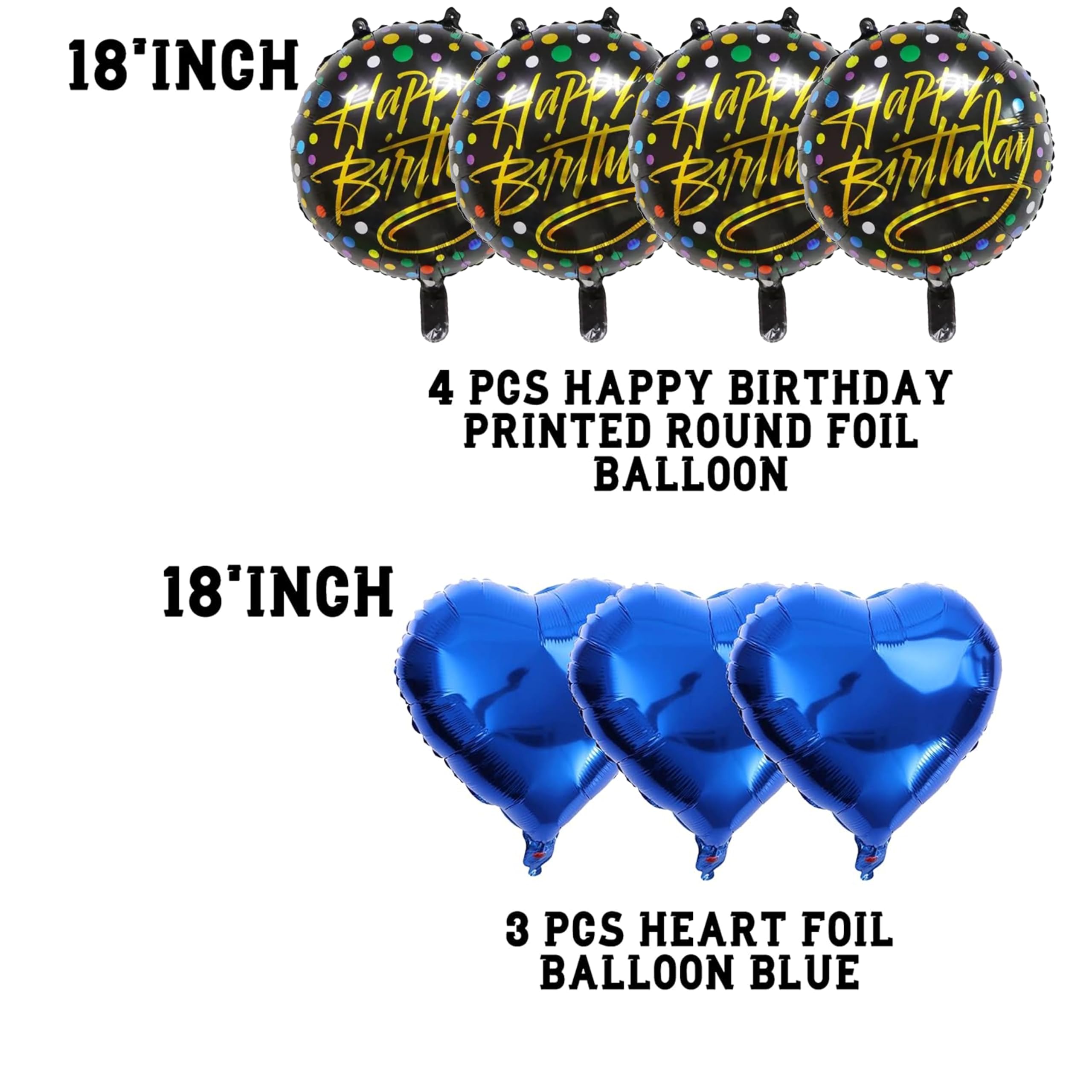 Amazon | TOYXE Happy Birthday バルーンブーケ ホイルバルーン ブルー
