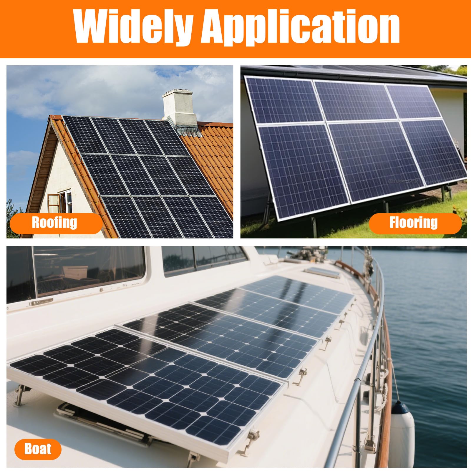 Soporte Techo Panel Solar, Estantes Aluminio Angulo Ajustable 15-30°, Kit Montaje Bracket Tilting 36-70 cm para Barcos, Autocaravanas, Sistema Off-grid, Balconies, Caravans, Caravana