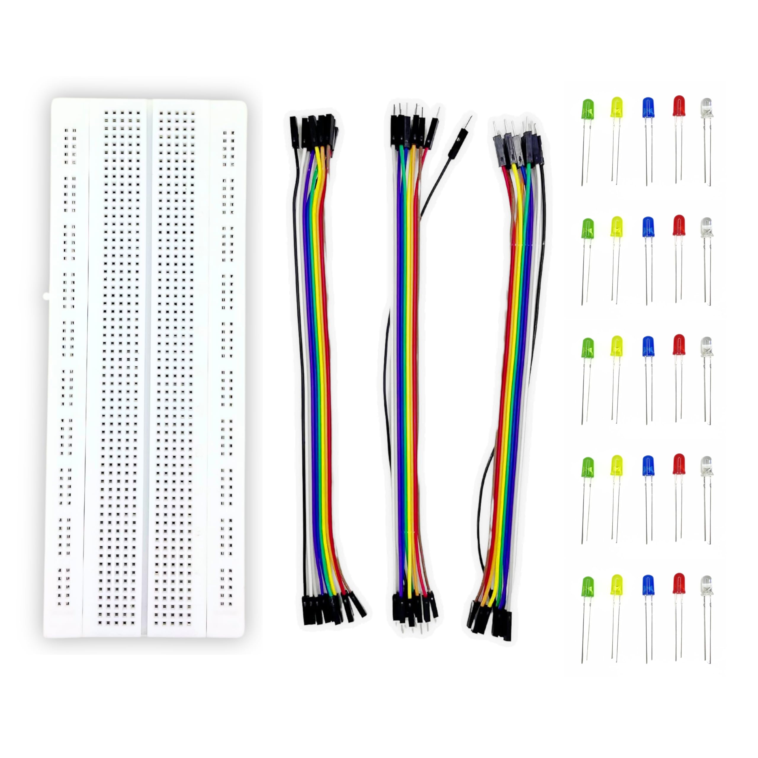 Nescro BreadBoard 840 Points With Jumper Wires Set & LED Bulb-picture-29