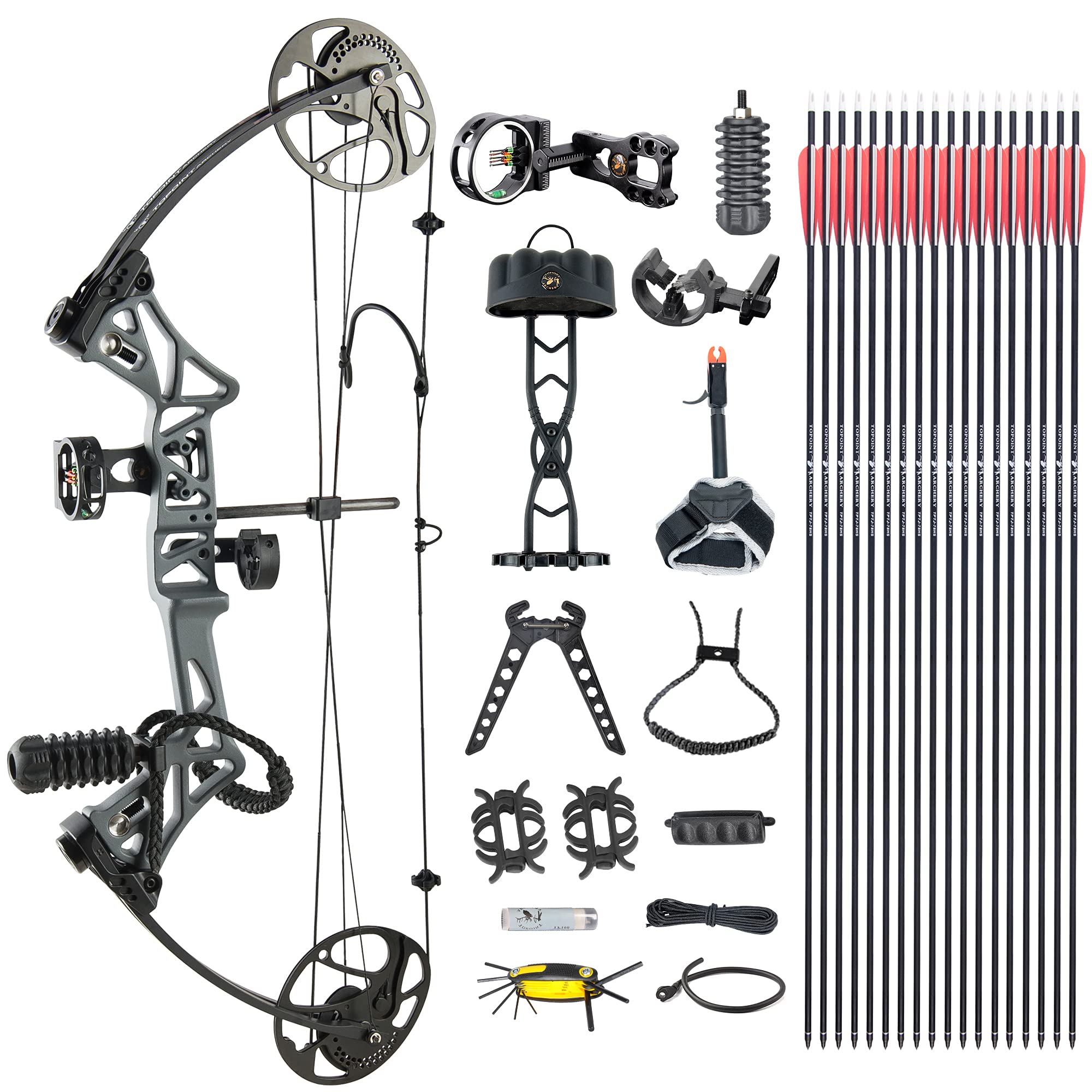 Amazon.co.jp: コンパウンドボウTOPOINTARCHERY M1パッケージ ドロー 