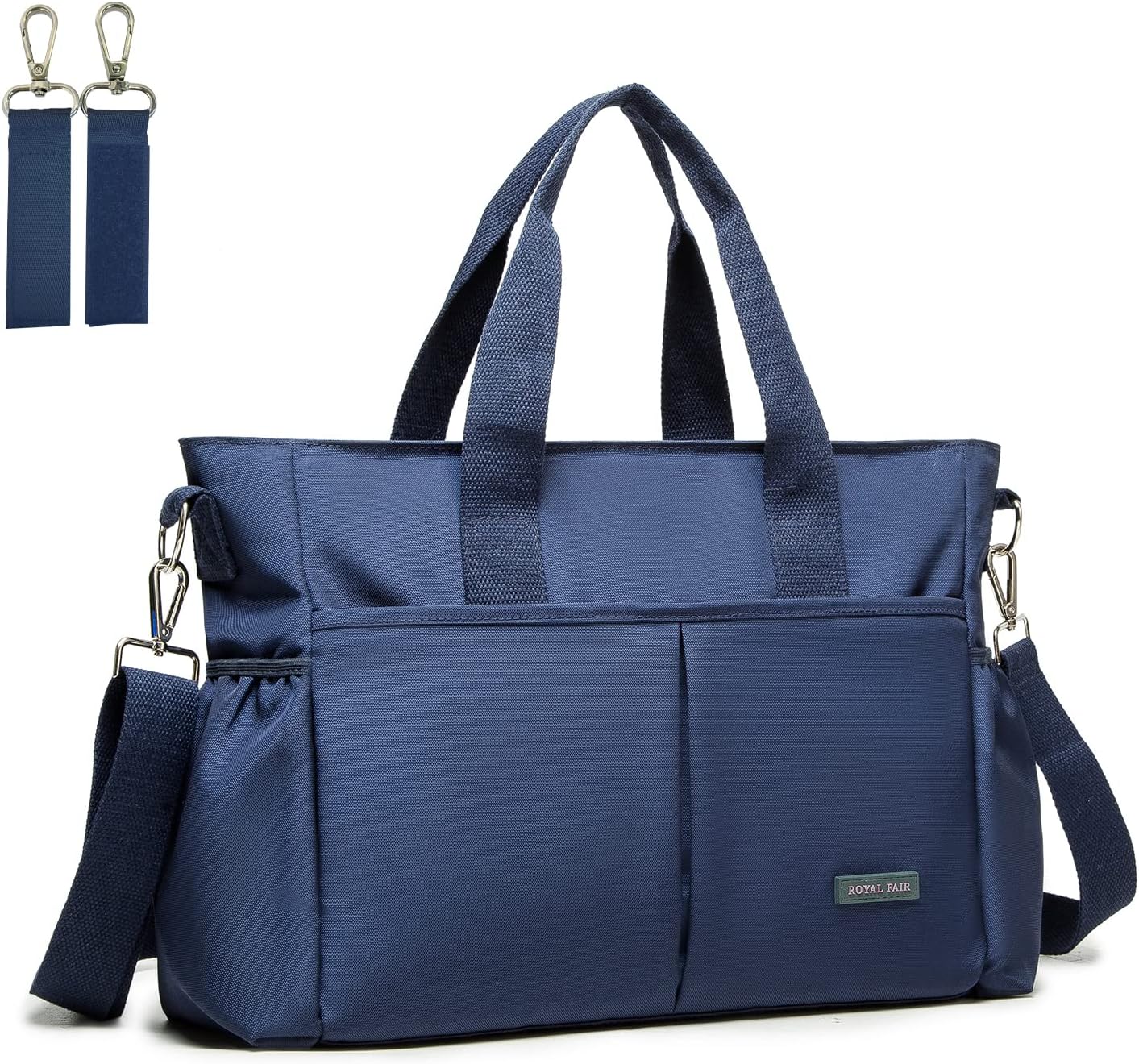 Diaper Bag Tote Bag for Toddler Mommy Messenger Tote Diaper Bags Purse with Stroller Hook (Medium,Navy Blue)