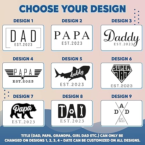 Miniatura 2 de Brd Gifts Sombrero personalizado para papá con título, año de estado, 12 colores, 12 colores de hilos, regalo del día del padre de parte de hija,