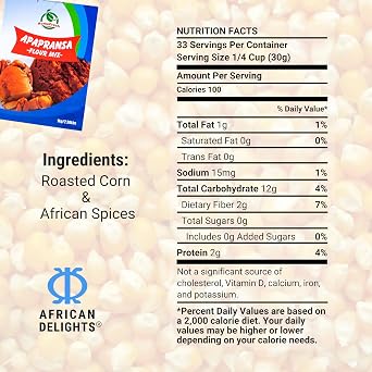 Premium Apapransa Flour Mix | Gluten-Free Roasted Corn Meal for Ghanaian Foods, African Fufu-Style Swallow, Vegan & Organic, Finely Milled Powder (1kg)