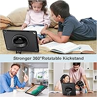 Vista 5 de Miesherk Funda para iPad Pro 12.9 de 2ª generación 2017 y 2015 de 1ª generación, resistente a prueba de golpes, funda protectora con soporte Negro