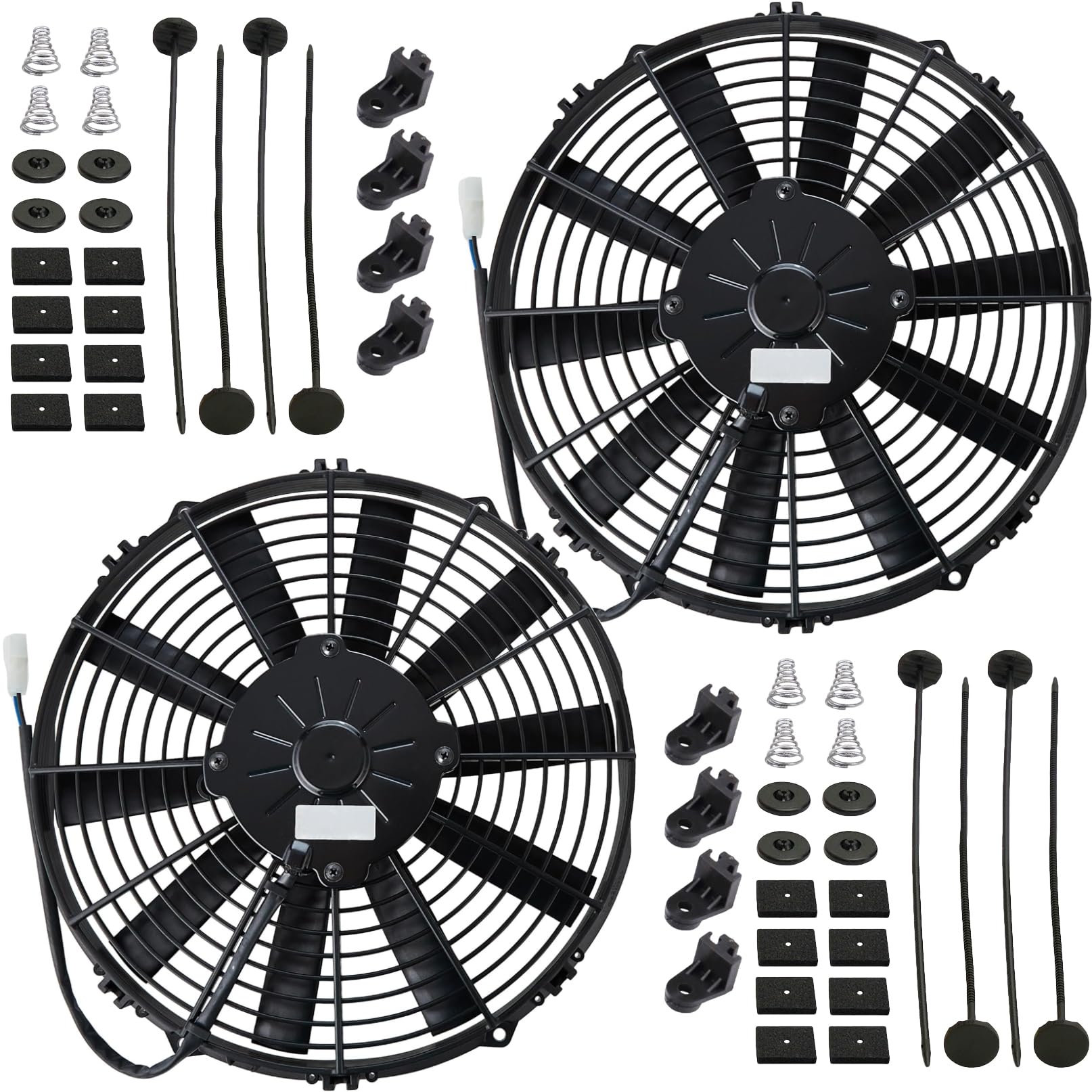 American Volt 10-11 inch electric cooling fan, front view