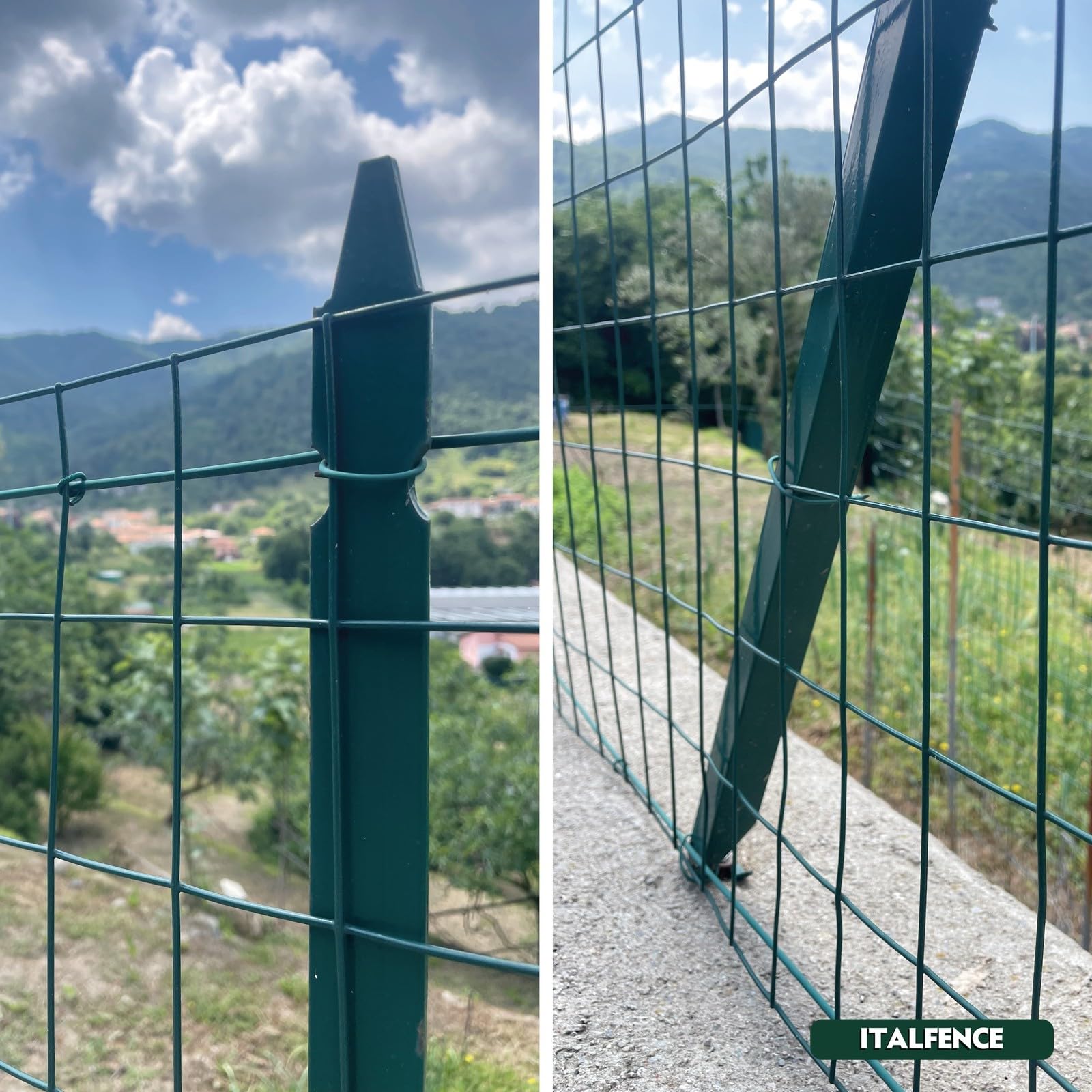 Metallzaun Ø2,30mm, Schweißgitter grün kunststoffbeschichtet, 25m [175cm]