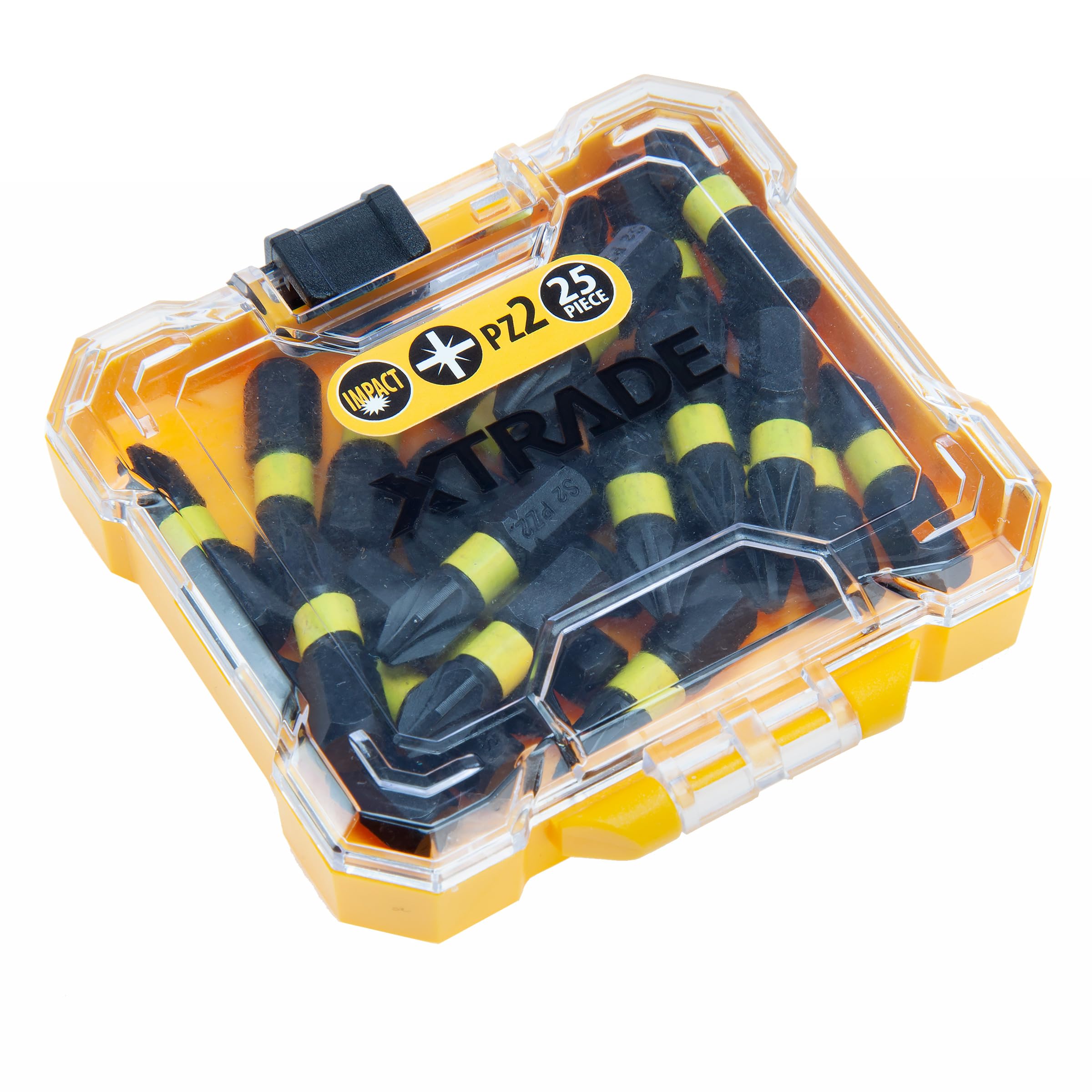 XTrade PZ2 25mm Impact Screwdriver Bits, 25 Piece, S2 Premium Steel, Impact Rated Bits in Tough Storage Case - Image 2