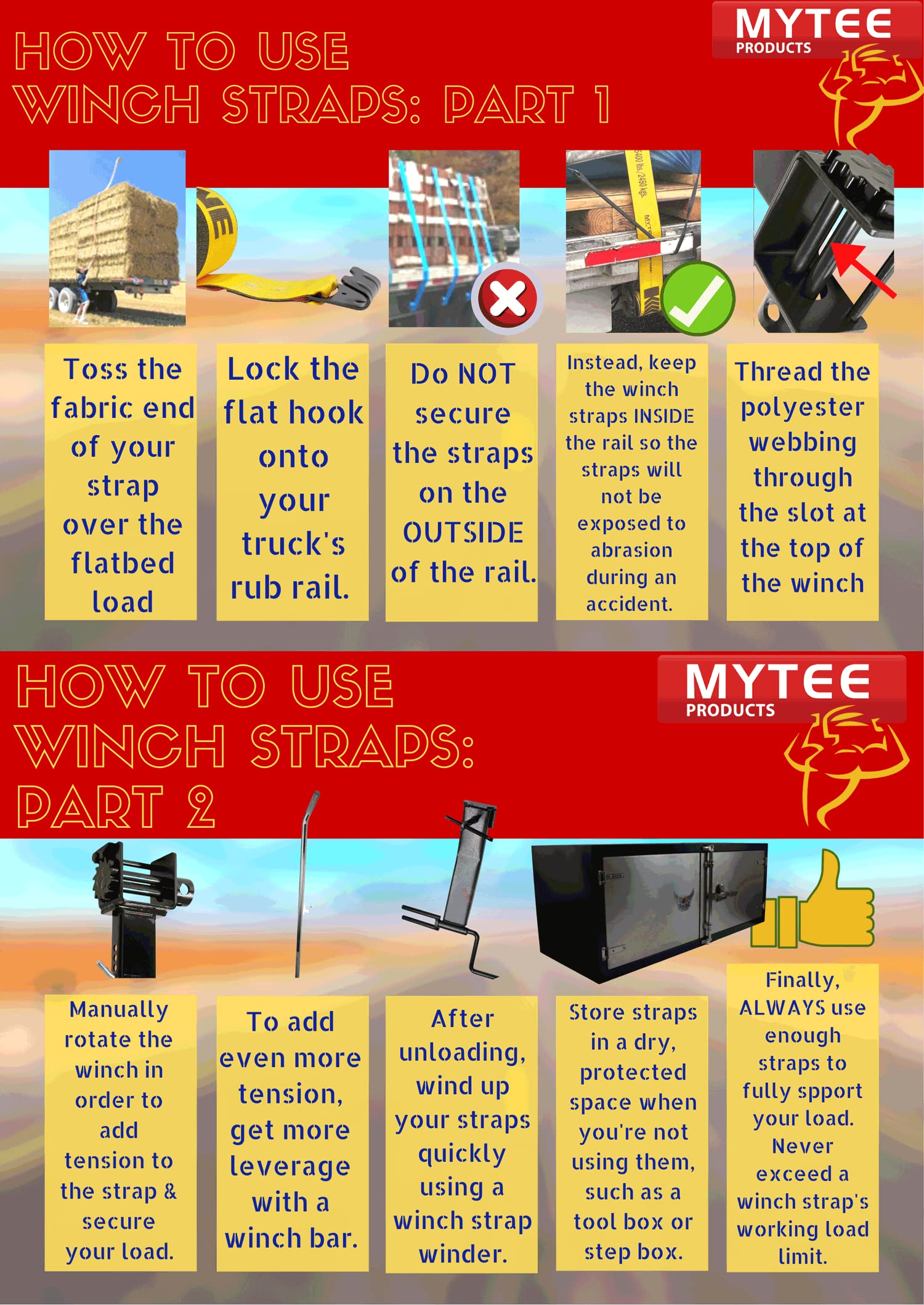 Mytee Products Truck Winch Straps 4
