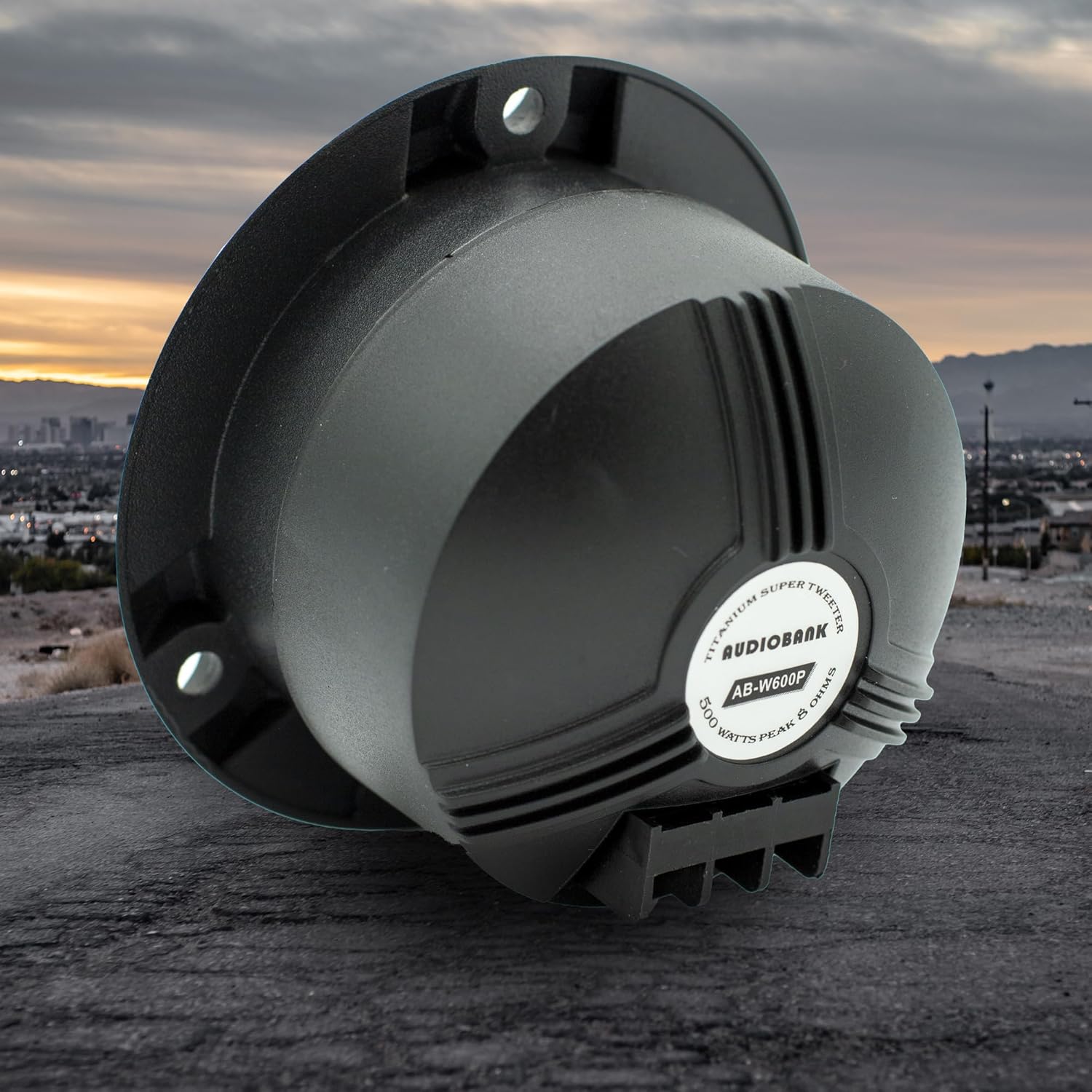 Audiobank AB-W600P 1" Titanium Car Super Bullet Tweeter - Crisp Highs, Powerful Sound, Easy Installation (Pair)