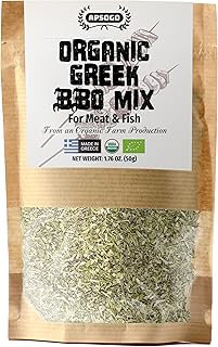 APSOGO Organic BBQ Mix - Greek Oregano, Thyme & Rosemary Blend - Premium Mediterranean Grill Spice - All-Natural Seasoning - 1.76oz