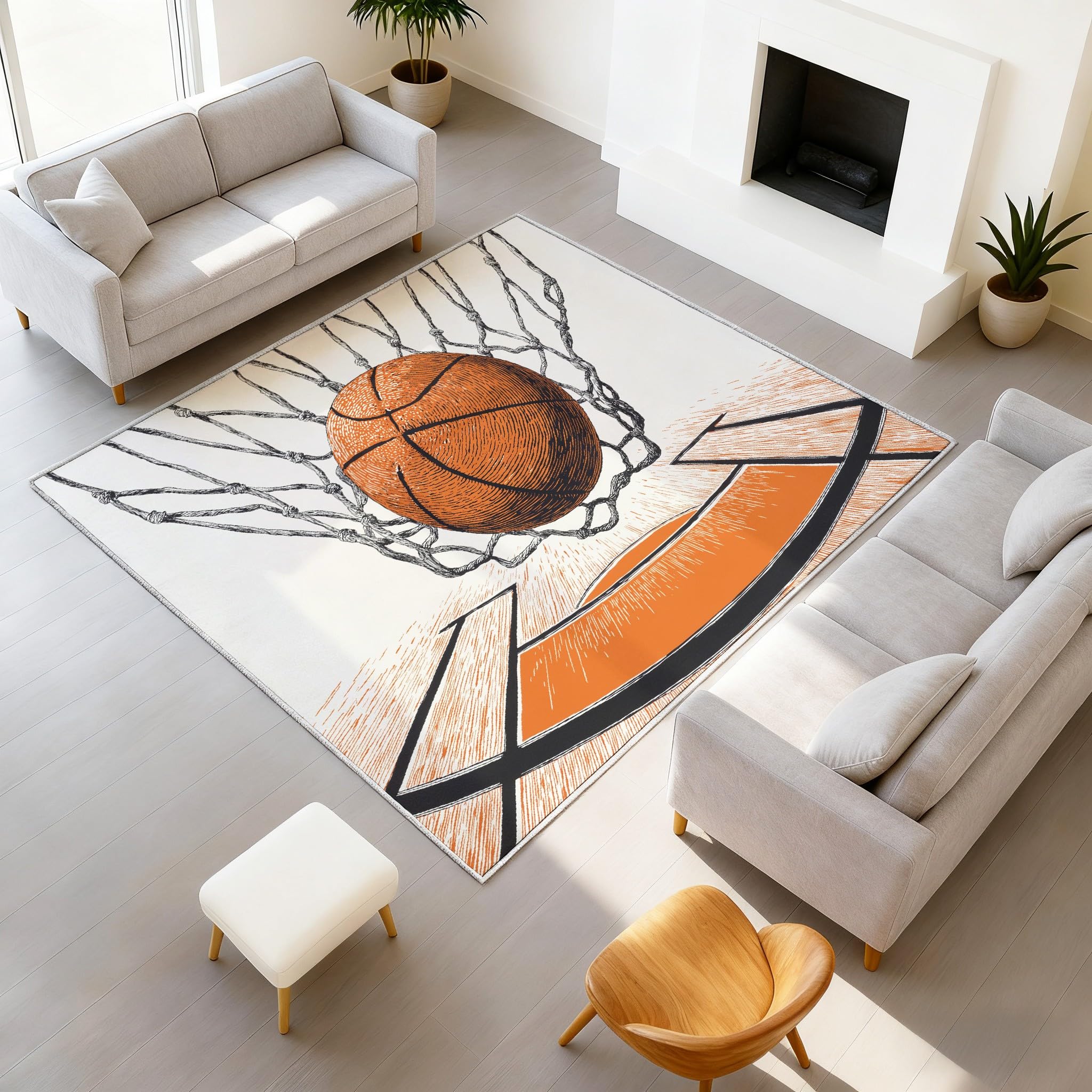 Générique 120 x 180 cm Retro ręcznie rysowany dywanik sportowy do gier komiksowych i wbudowana magiczna mata antypoślizgowa do salonu sypialni biura