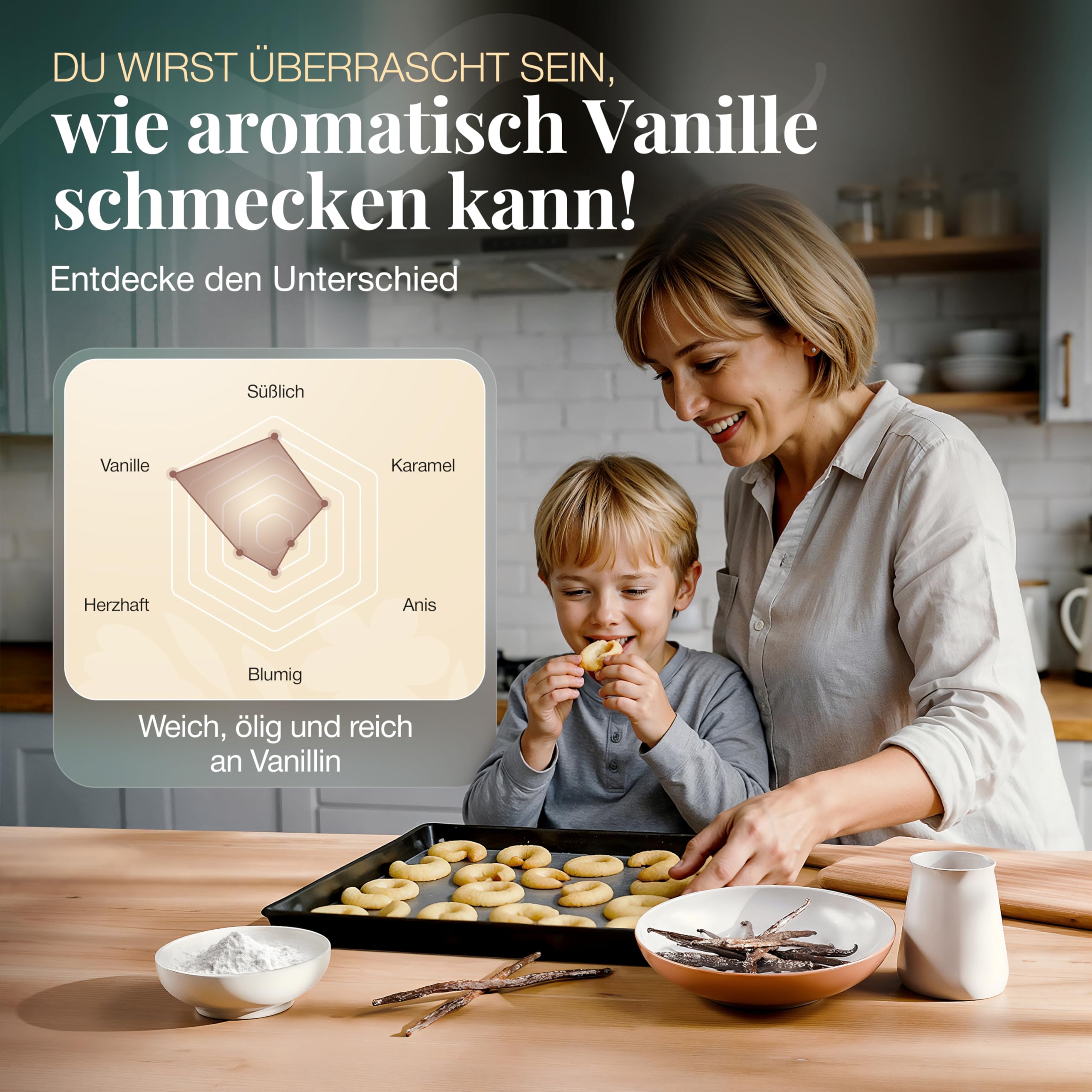 Bio Bourbon papryczki wanilii firmy PerSaf I w jakości premium I długość 15 - 18 cm I Świeże z Madagaskaru I Wanilia kucharzy I Wyłącznie naturalnie uszlachetniona (DE-ÖKO-006) (25 sztuk)