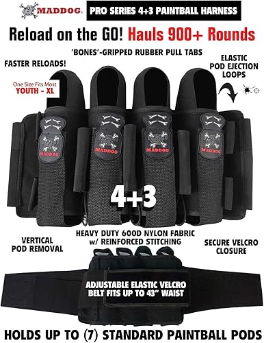 Miniatura 5 de Maddog Empire Mini GS - Marcador completo para pistola de paintball con tanque de 483000 HPA, Empire Halo Too Loader, máscara térmica Empire Helix,