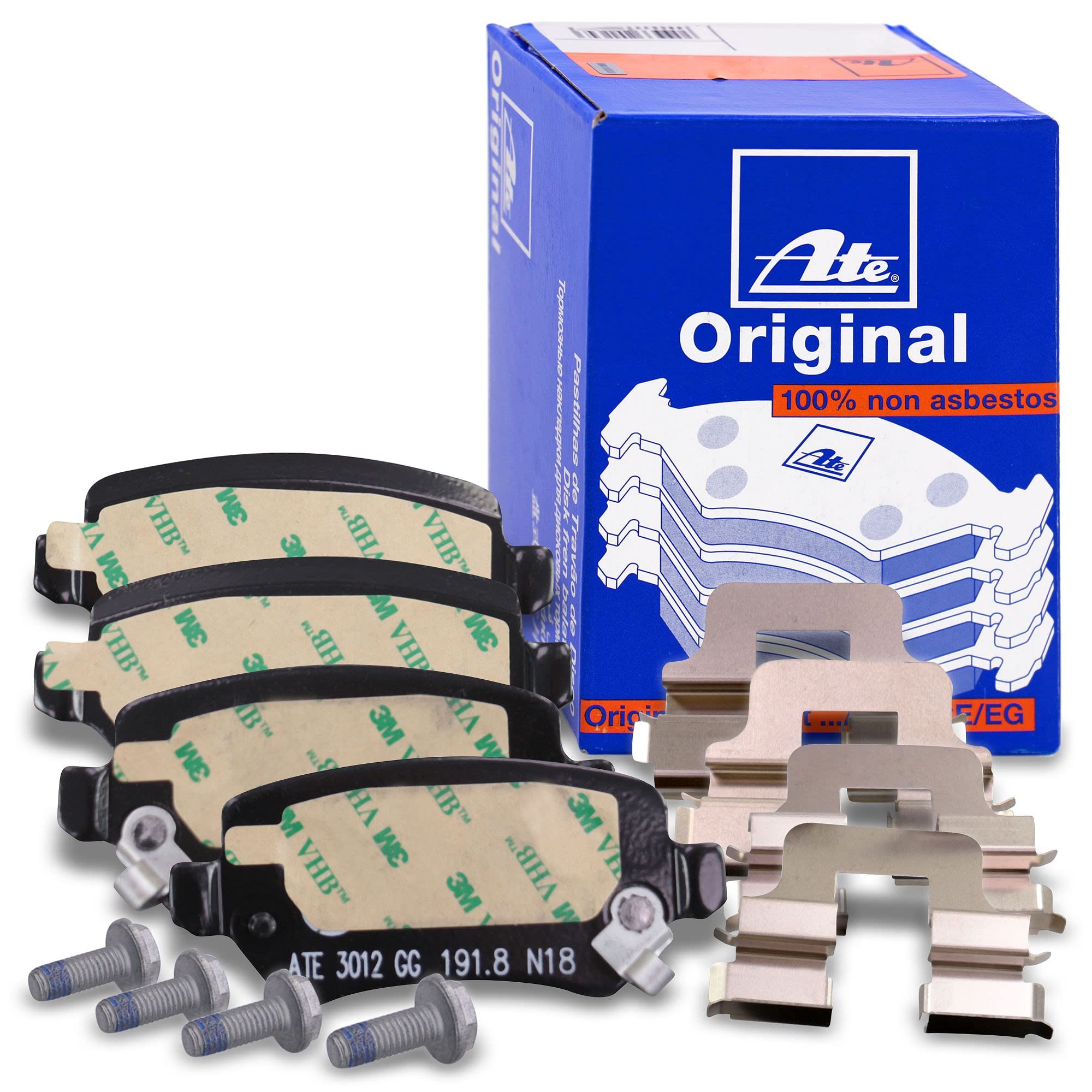 ATE Bremsenset Hinterachse inkl. Bremsscheiben hinten Ø 264 mm voll und Bremsbeläge hinten Kompatibel mit OPEL ASTRA G (T98, F35, F70), ASTRA (A04, L70), COMBO, MERIVA A (X03), B (S10), ZAFIRA A, B